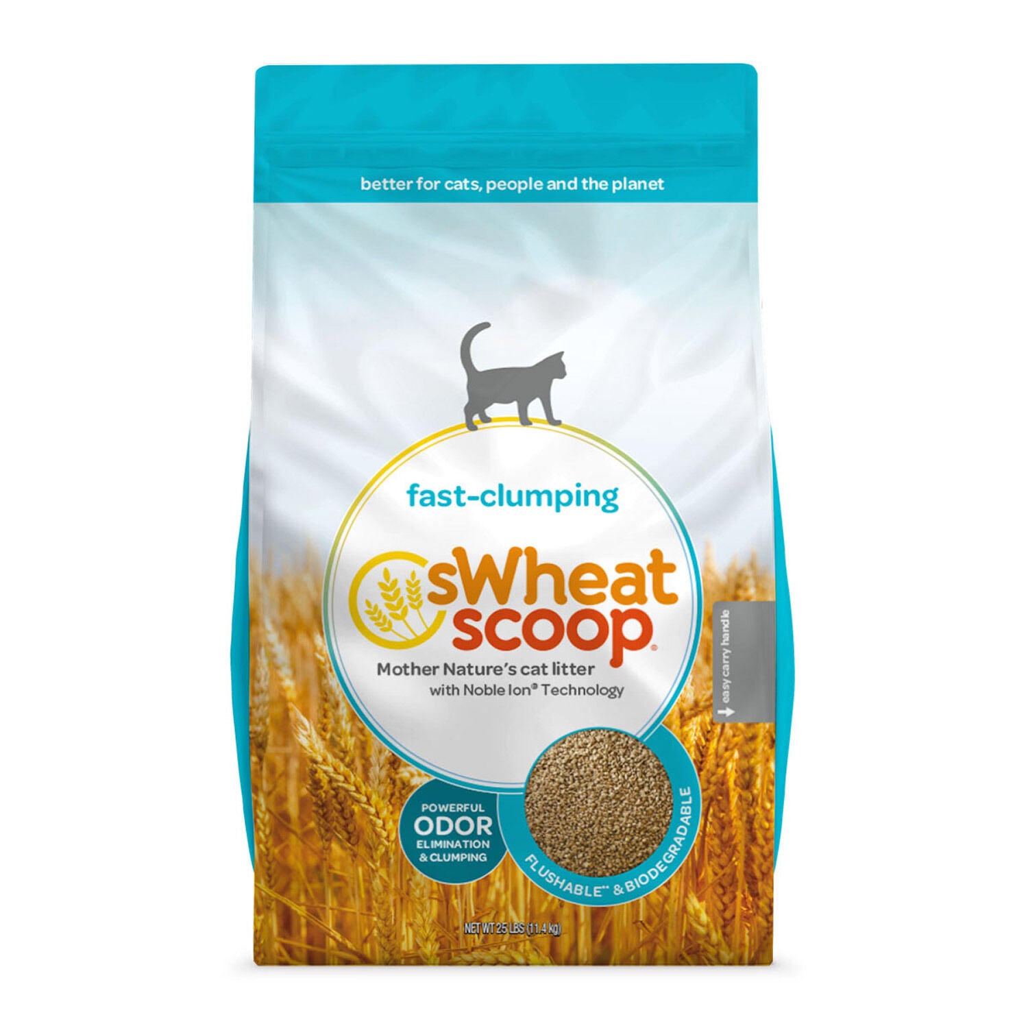 FastClumping Unscented Natural Clumping Wheat Litter 25lb Pet