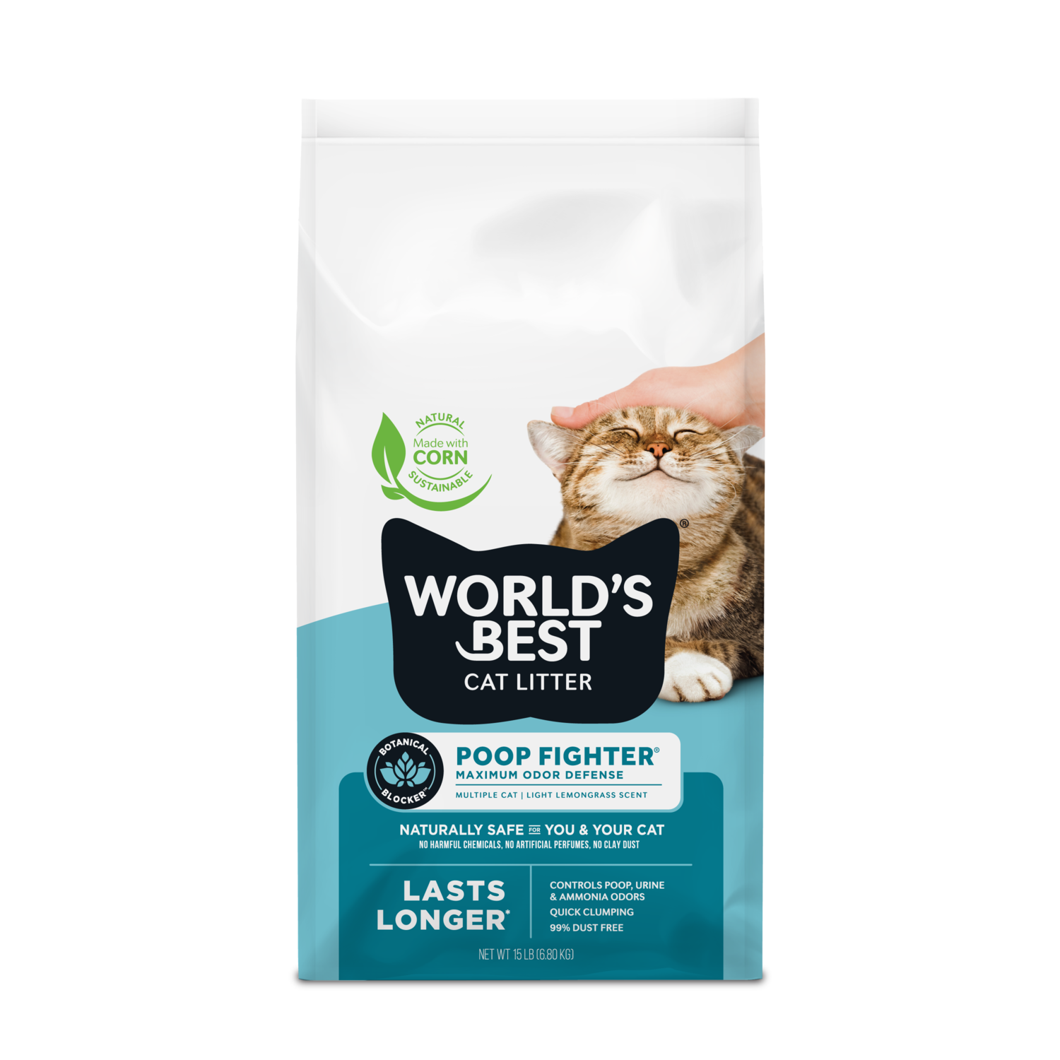 World's Best Poop Fighter Maximum Odor Defense Clumping Cat Litter
