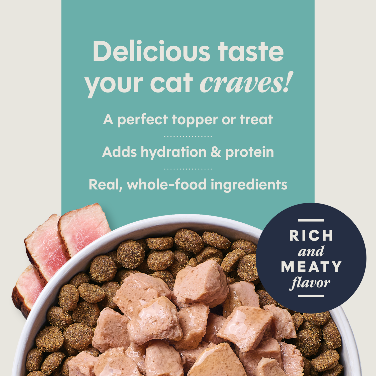 Instinct Healthy Cravings Grain-Free Real Tuna Recipe In Savory Gravy Wet Cat Food Topper, 3-Oz, Pack Of 24