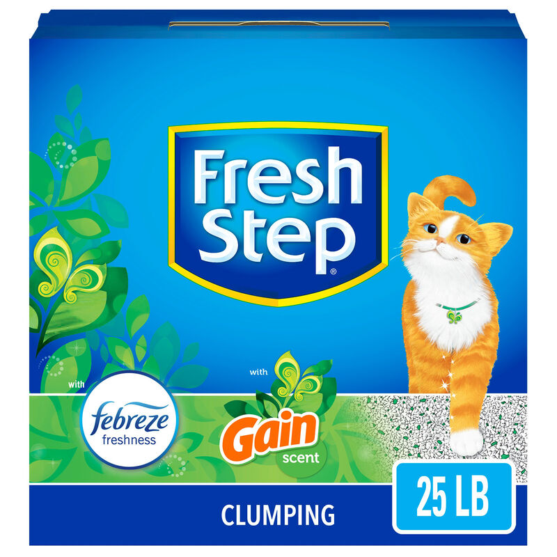 Clumping Cat Litter With The Power Of Febreze Freshness And Refreshing Gain Scent 25 Pounds image number 1