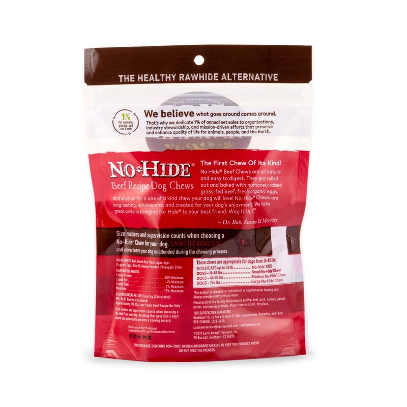 No Hide Grass Fed Beef Natural Rawhide Alternative Dog Chews 2 Pack image number 2
