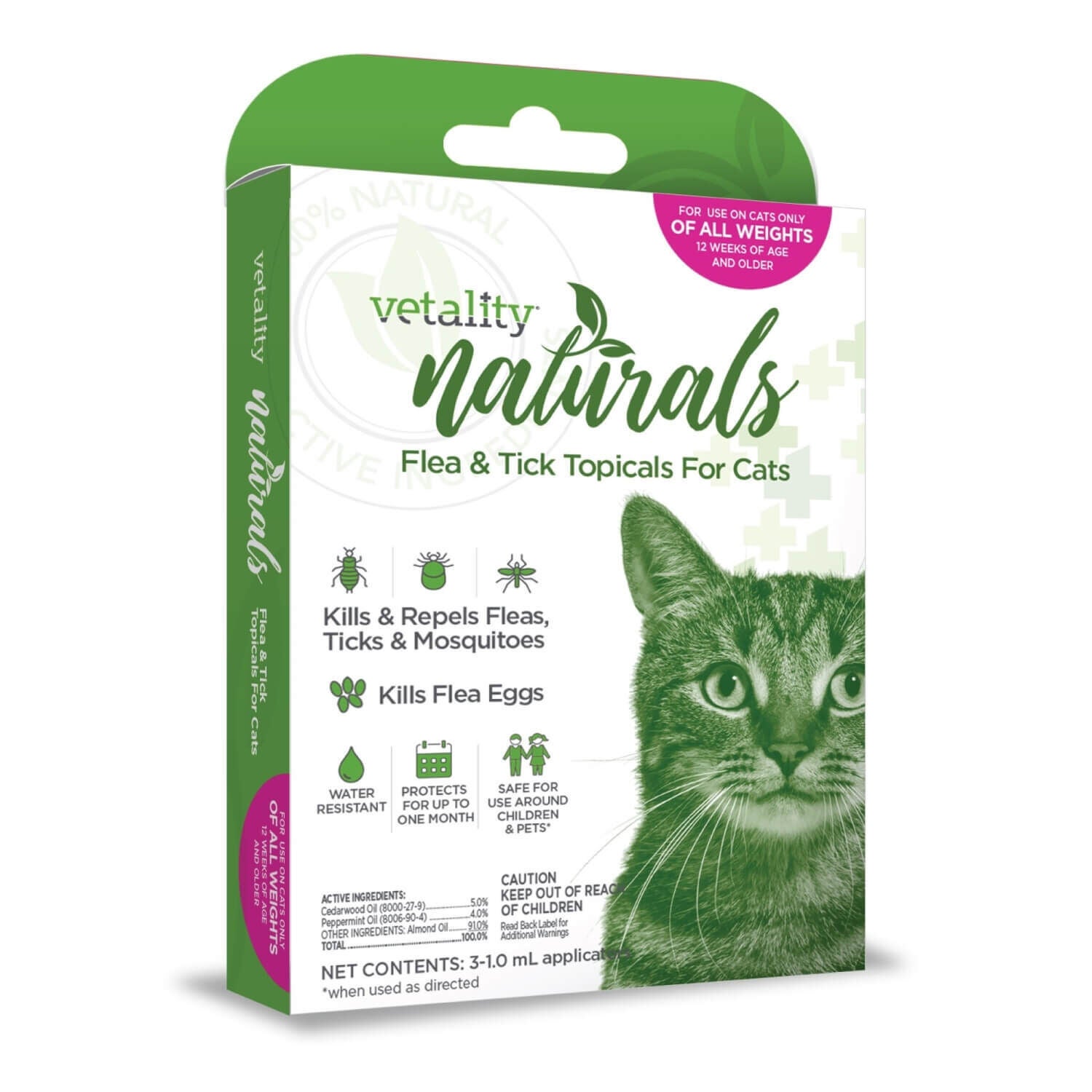 Vetality Naturals Flea & Tick Topicals For Cats