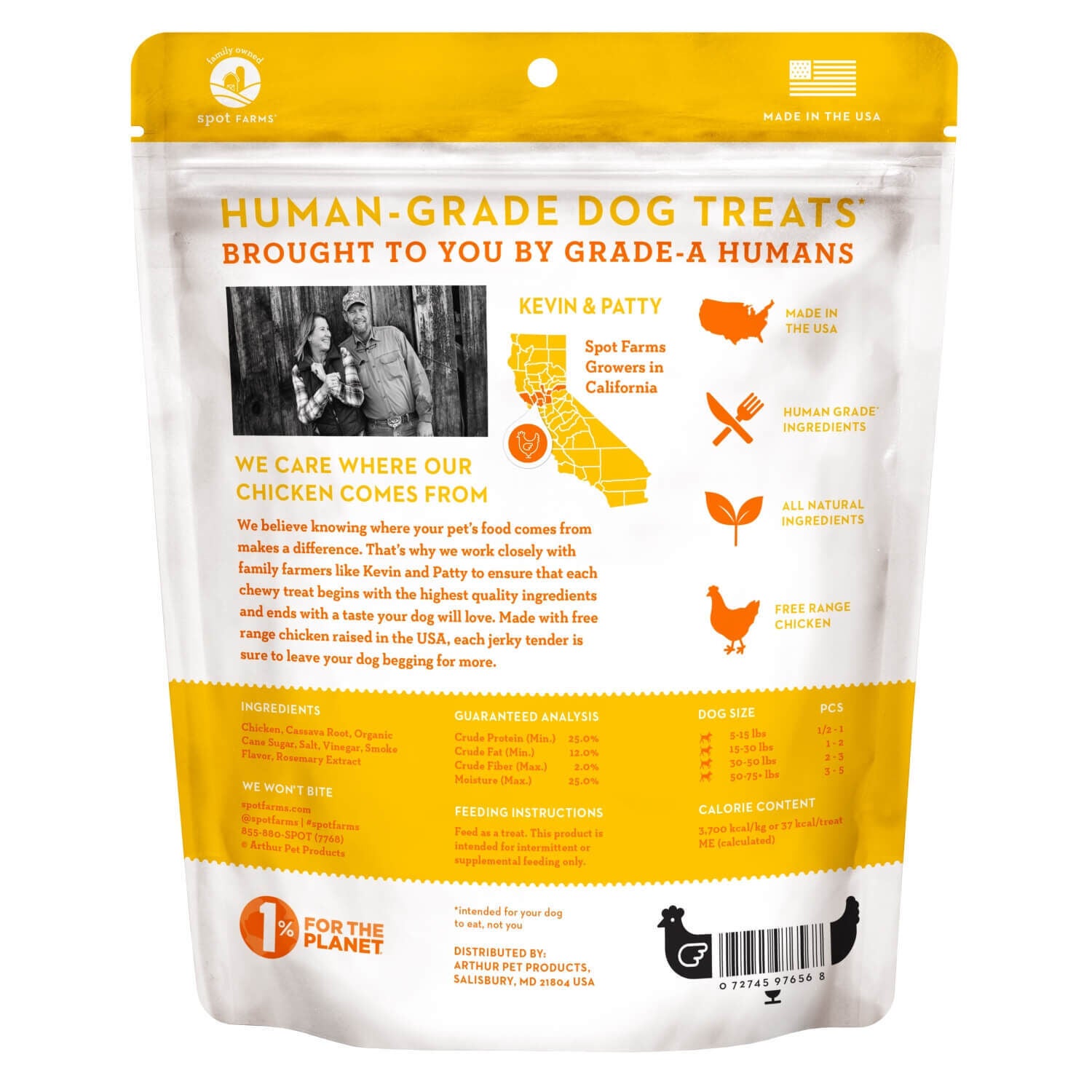 Spot Farms Basics Chicken Jerky Tenders All Natural Dog Treats, 12Oz