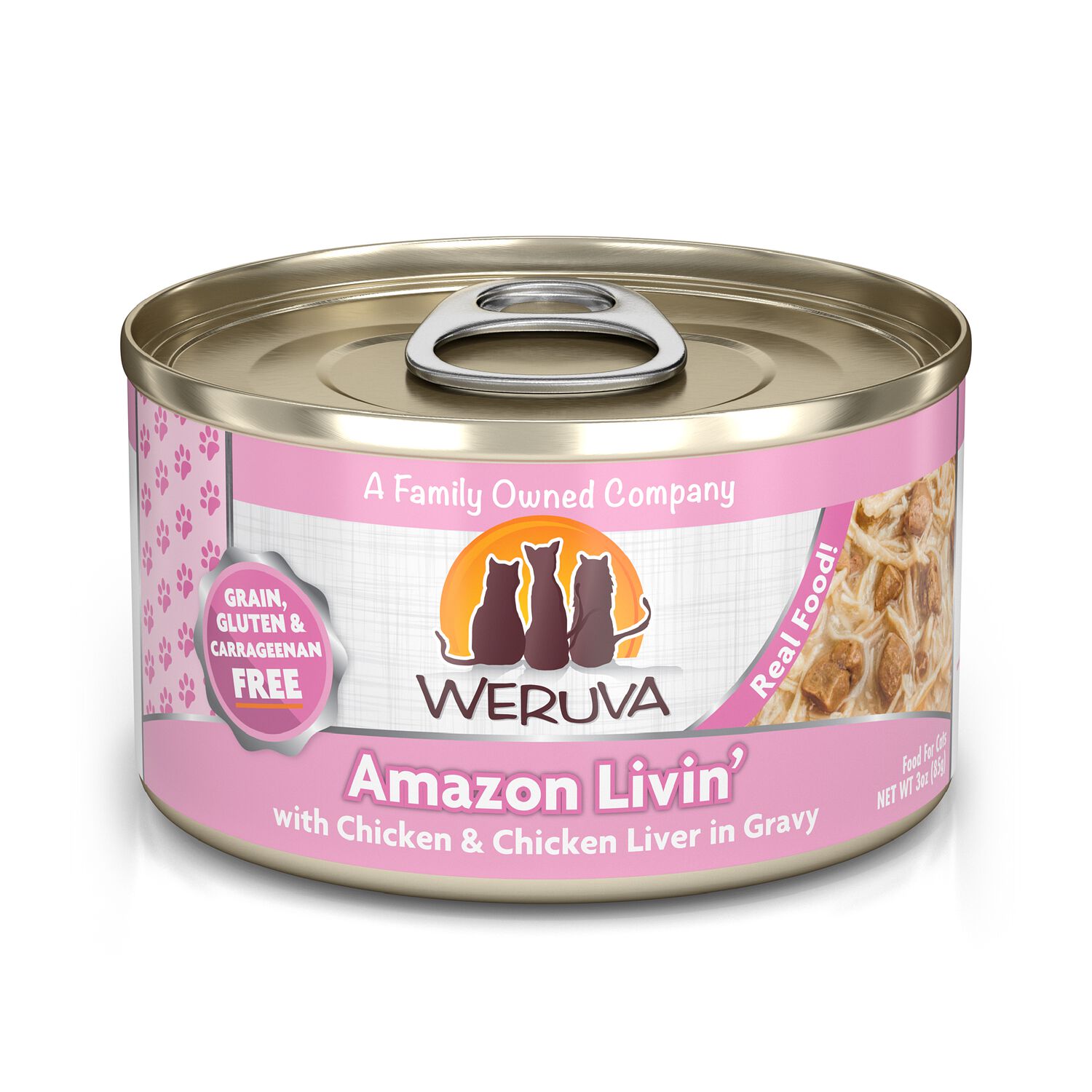Weruva Classic Amazon Livin' With Chicken Breast & Chicken Liver In Gravy Wet Cat Food, 3-Oz Can
