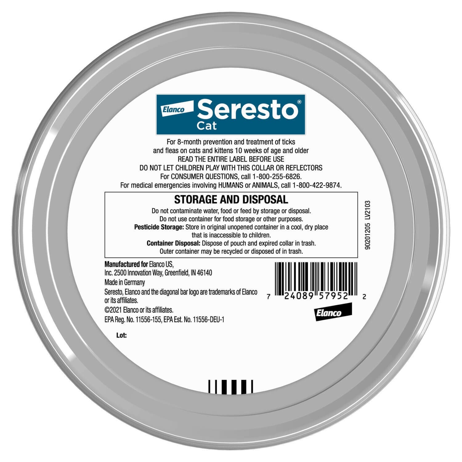 Seresto Flea & Tick Treatment & Prevention Collar For Cats, 8 Months Protection