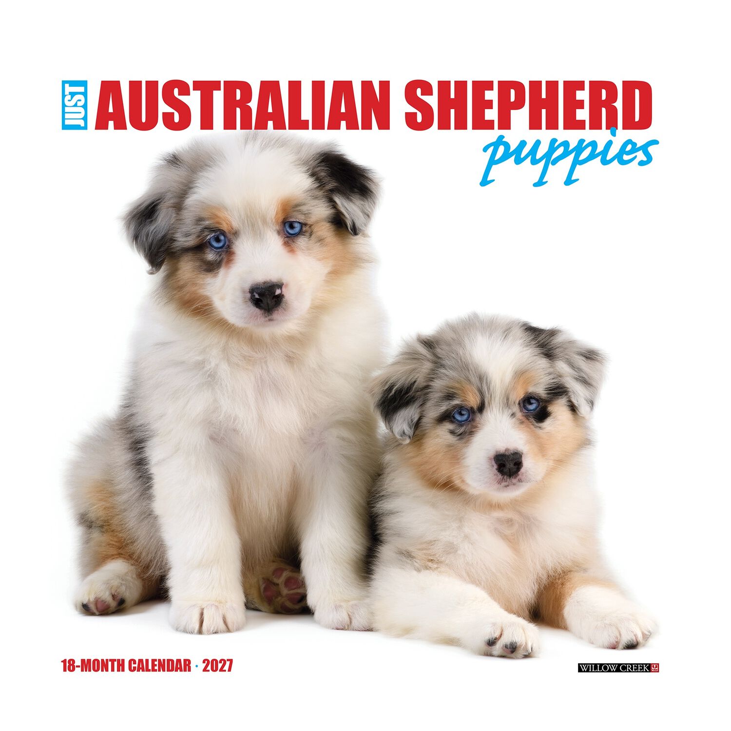 Willow Creek Press Just Australian Shepherd Puppies 2027 Wall Calendar
