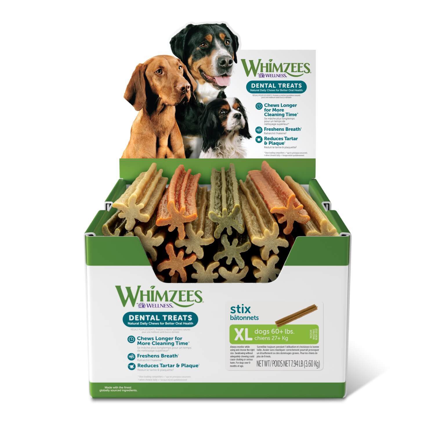 Whimzees Stix Natural Grain Free Dental Dog Treats, Extra Large, 1 Count