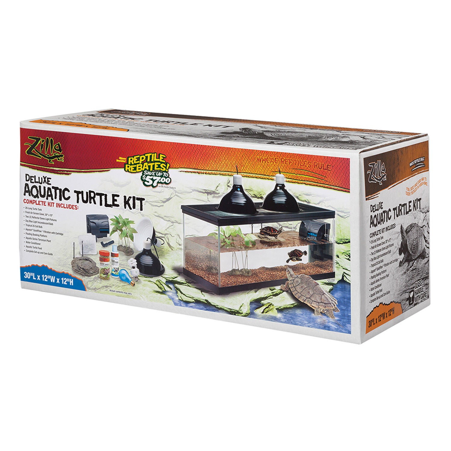 Zilla Deluxe Aquatic Turtle Kit Reptile Enclosure