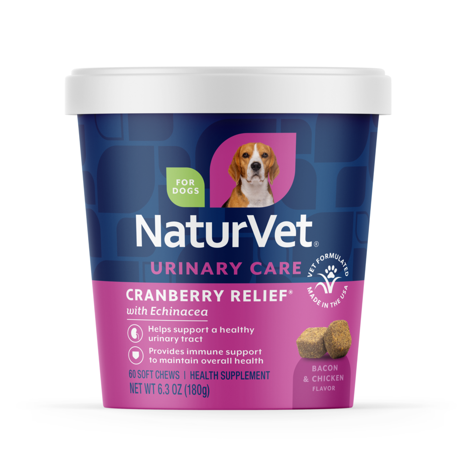 Naturvet Cranberry Relief Healthy Urinary Tract + Echinacea Soft Chew Supplements For Dogs