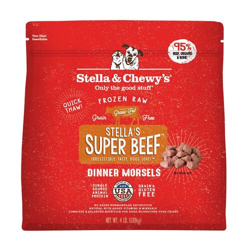Stella'S Super Beef Morsels Frozen Dog Food