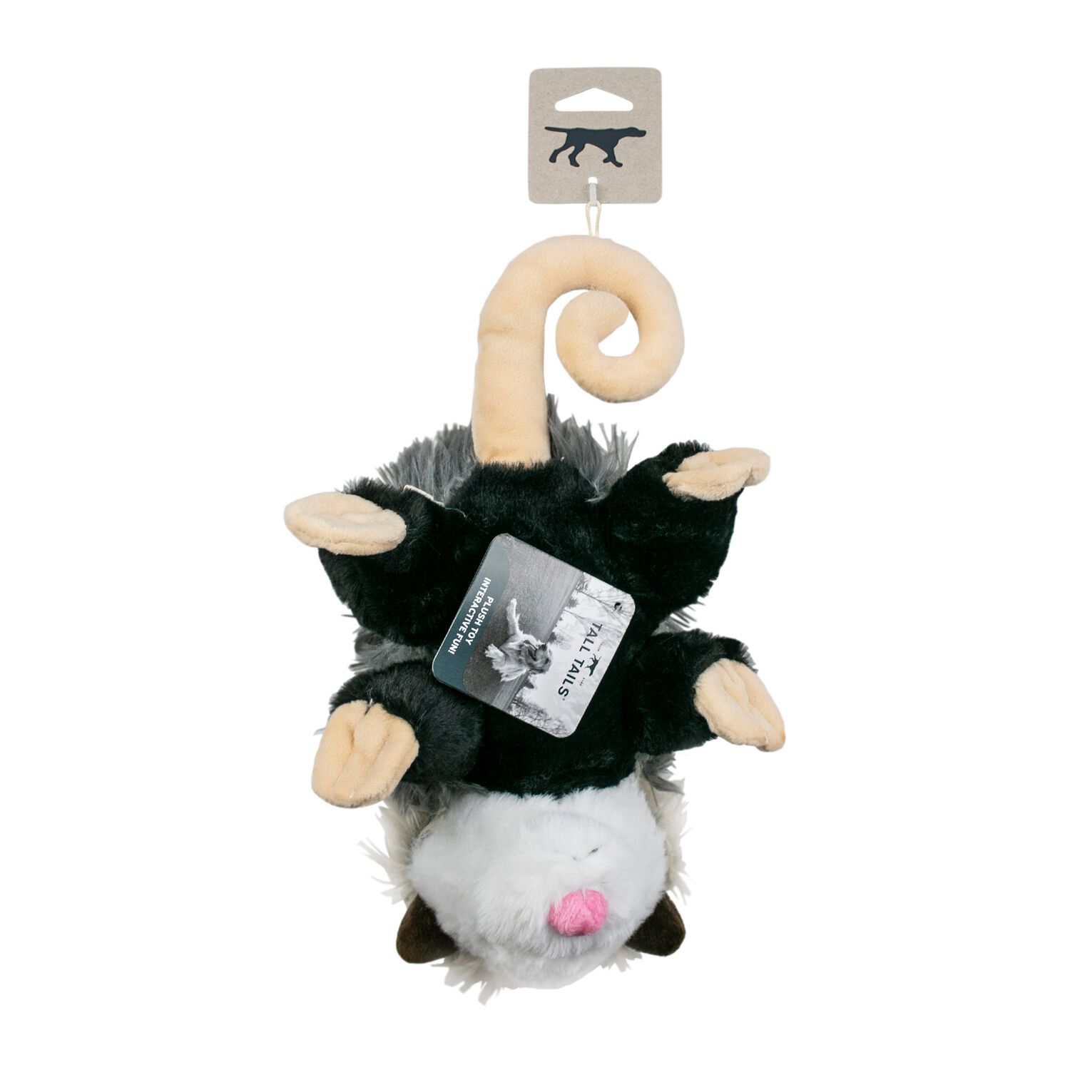 Tall Tails Possum Rope Body Squeaker Plush Dog Toy, 12-Inch