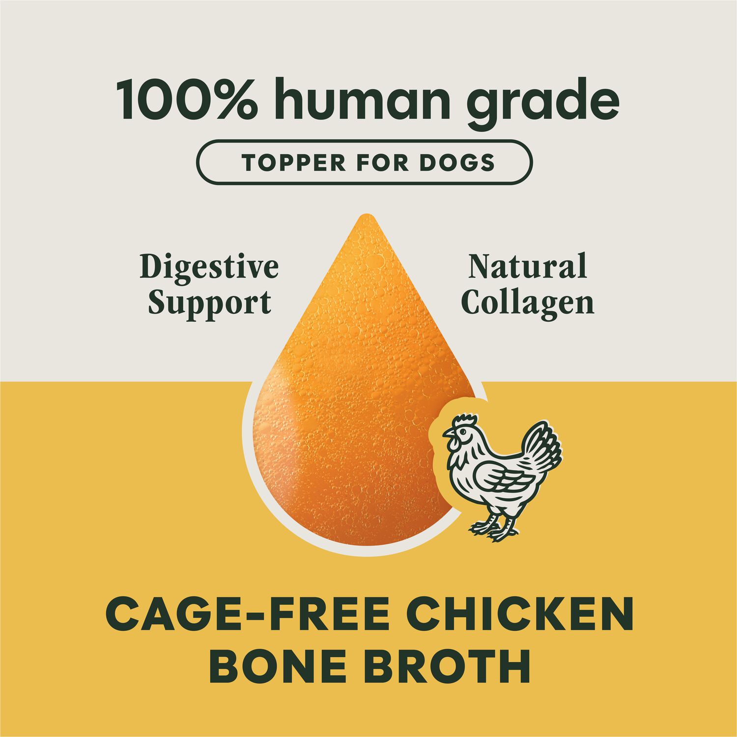 Instinct Cage-Free Chicken Bone Broth Dog Food Topper, 16-Oz Resealable Pouch