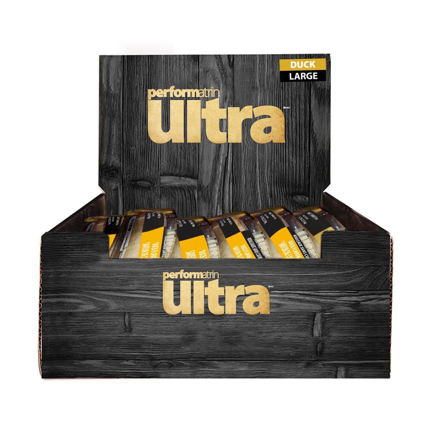 Performatrin Ultra Hide-Free Rolls Rawhide Alternative Dog Treat, Duck Flavor, 7"