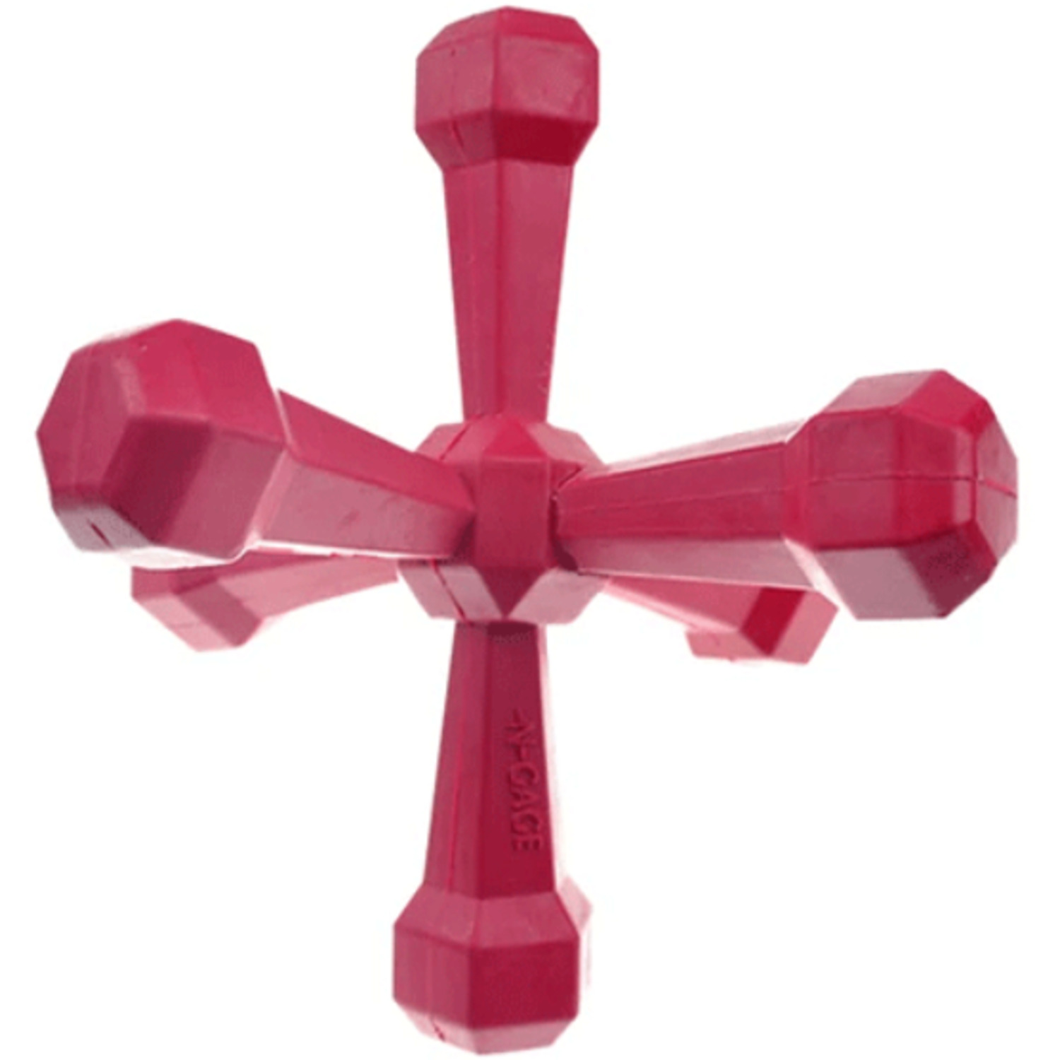 N Gage Jack Rubber Dog Chew Toy Red 7in Pet Supermarket