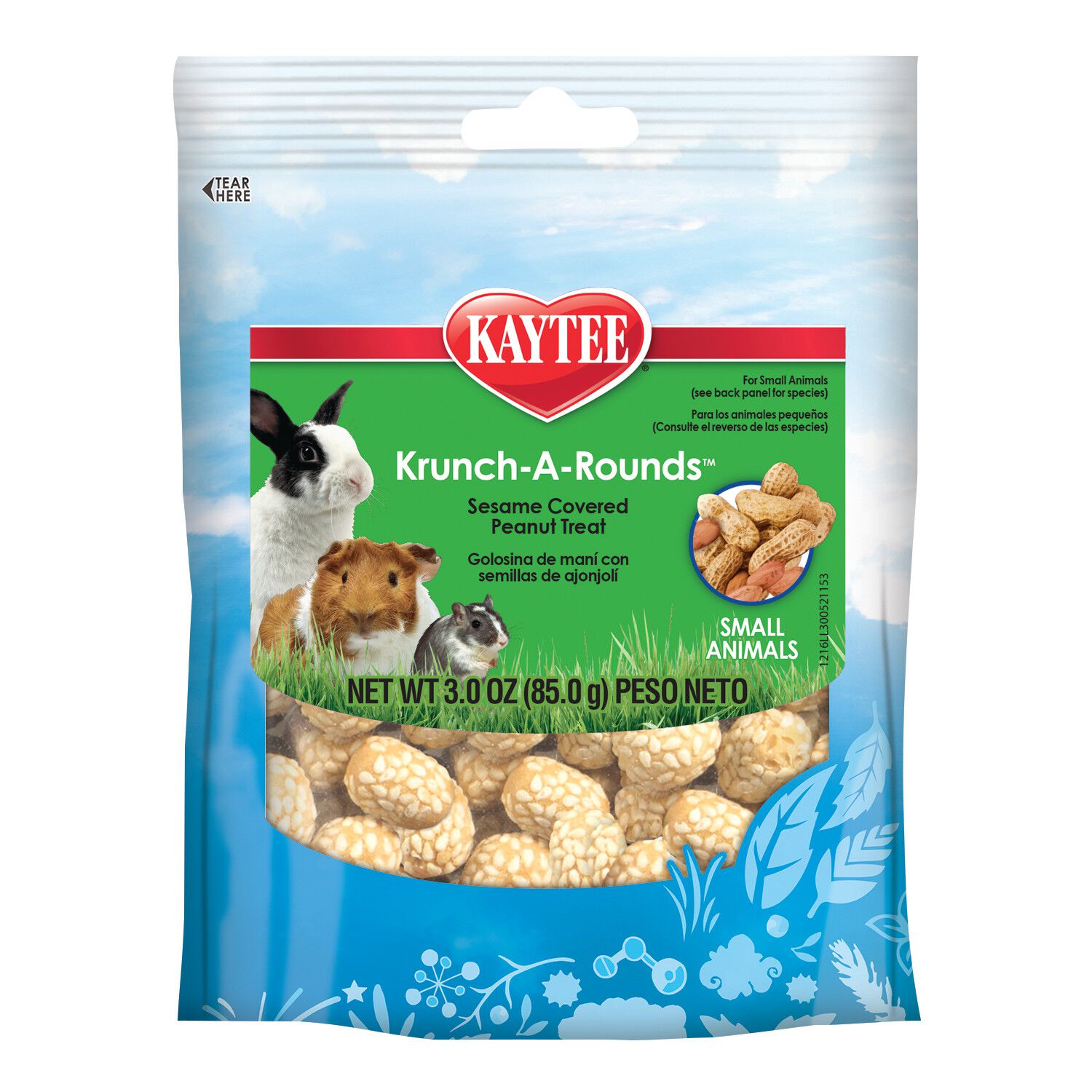 Kaytee Krunch-A-Rounds Small Animal Treats, 3-Oz