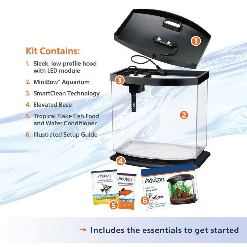 Led Mini Bow Smart Clean Desktop Aquarium Kit