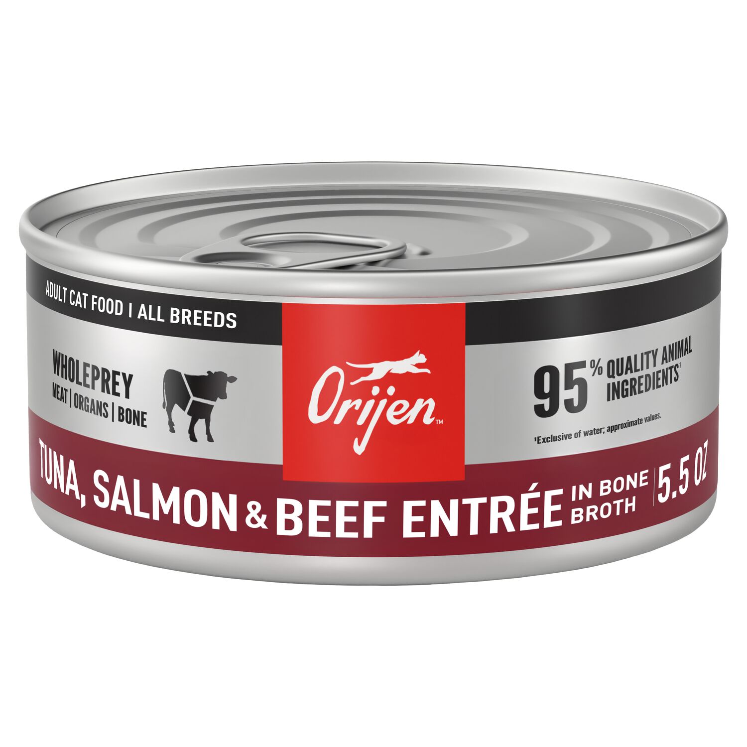 Orijen Tuna, Salmon & Beef Entree In Bone Broth Wet Cat Food, 5.5-Oz