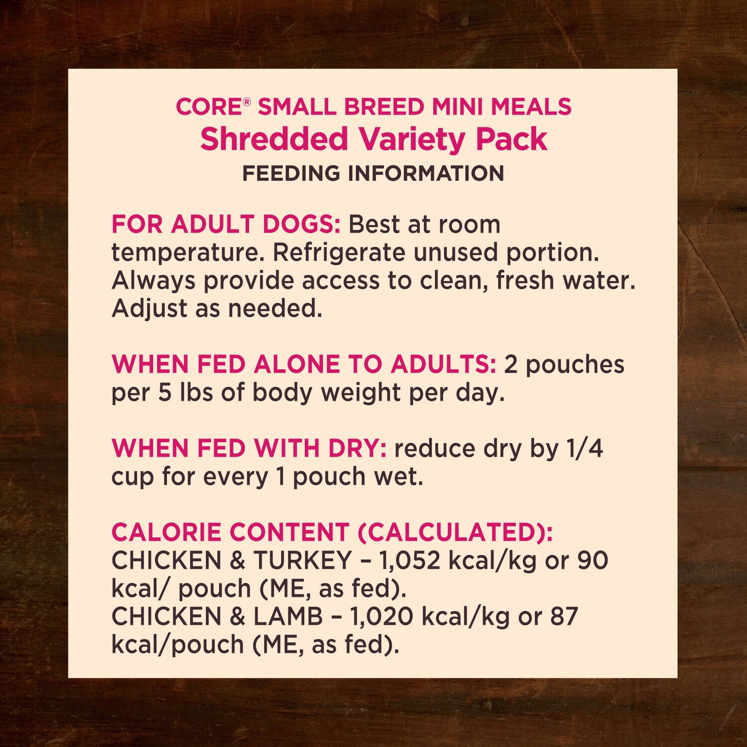 Wellness Core Natural Grain-Free Mini Meals Shredded Wet Dog Food, Variety Pack, 3-Oz Pack Of 12