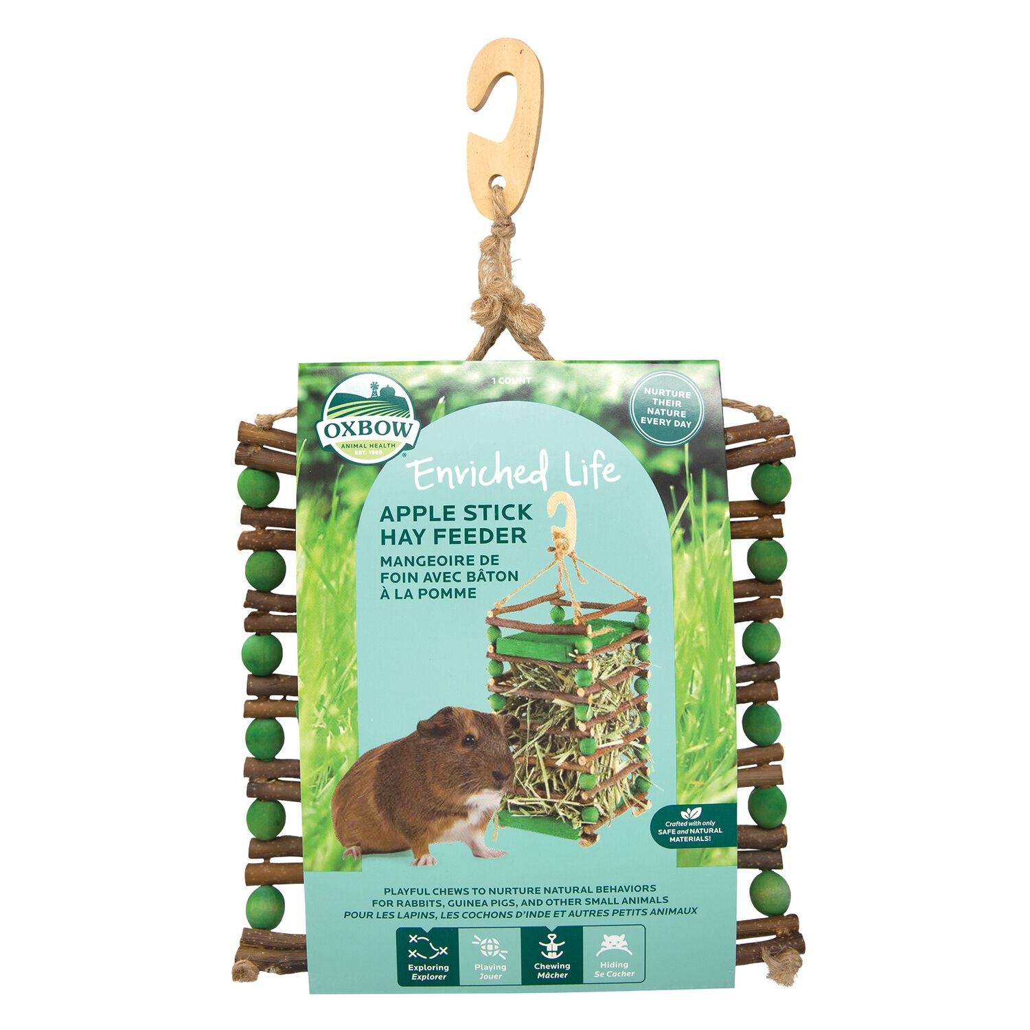 Oxbow Enriched Life Apple Stick Hay Feeder Small Animal Chew Toy