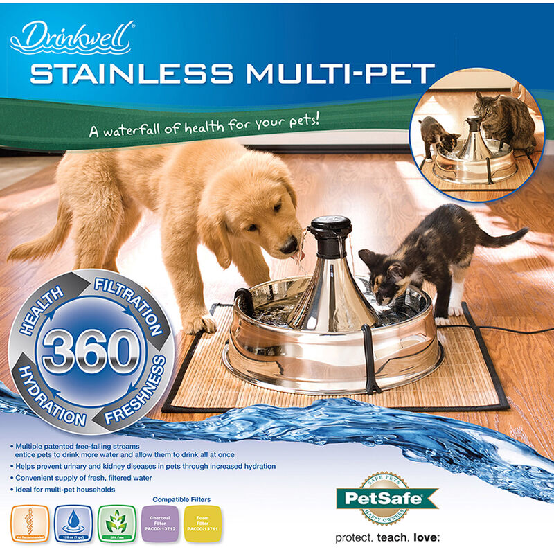 360 Multi Pet Stainless Steel Fountain image number 2