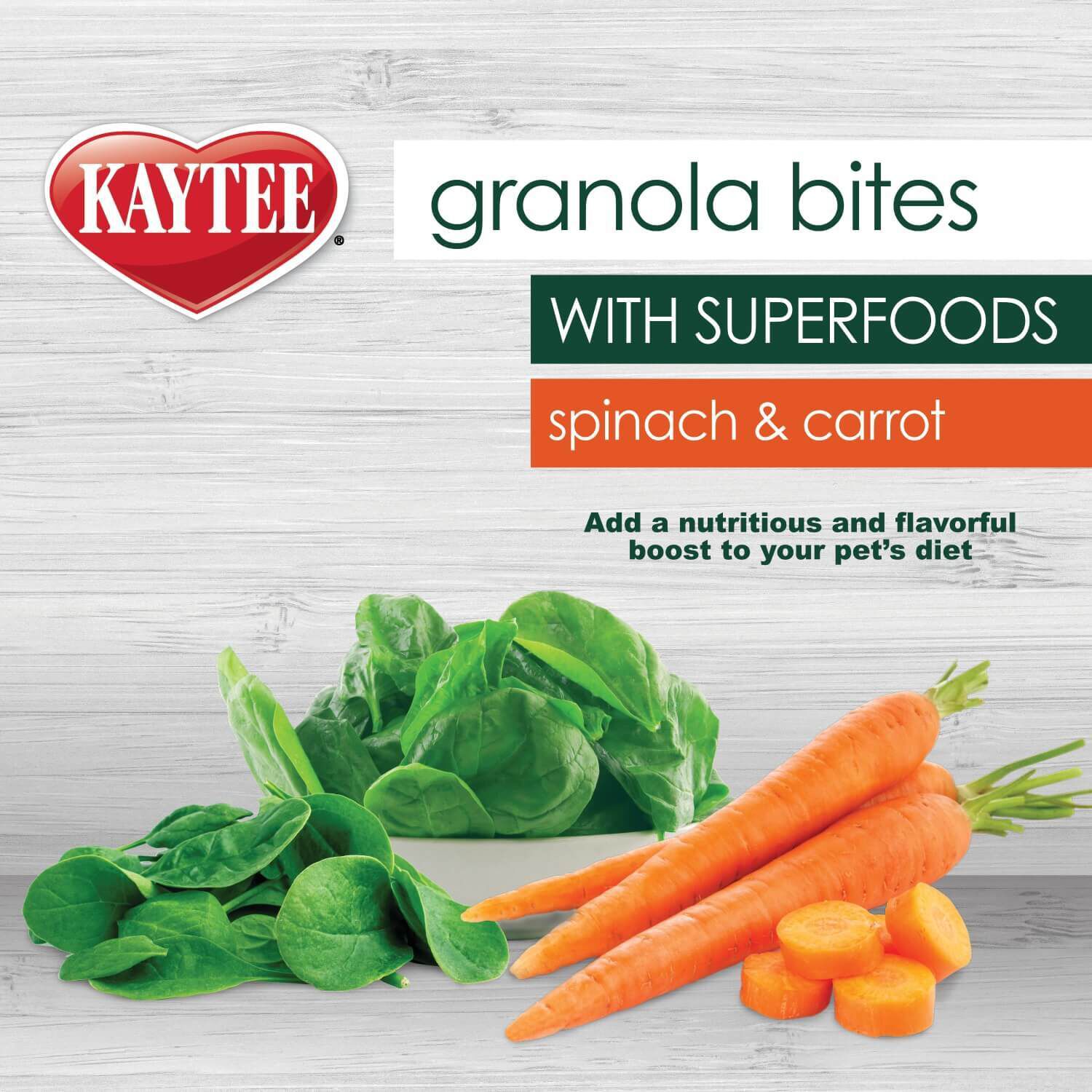 Kaytee Granola Bites With Superfoods, Spinach And Carrot