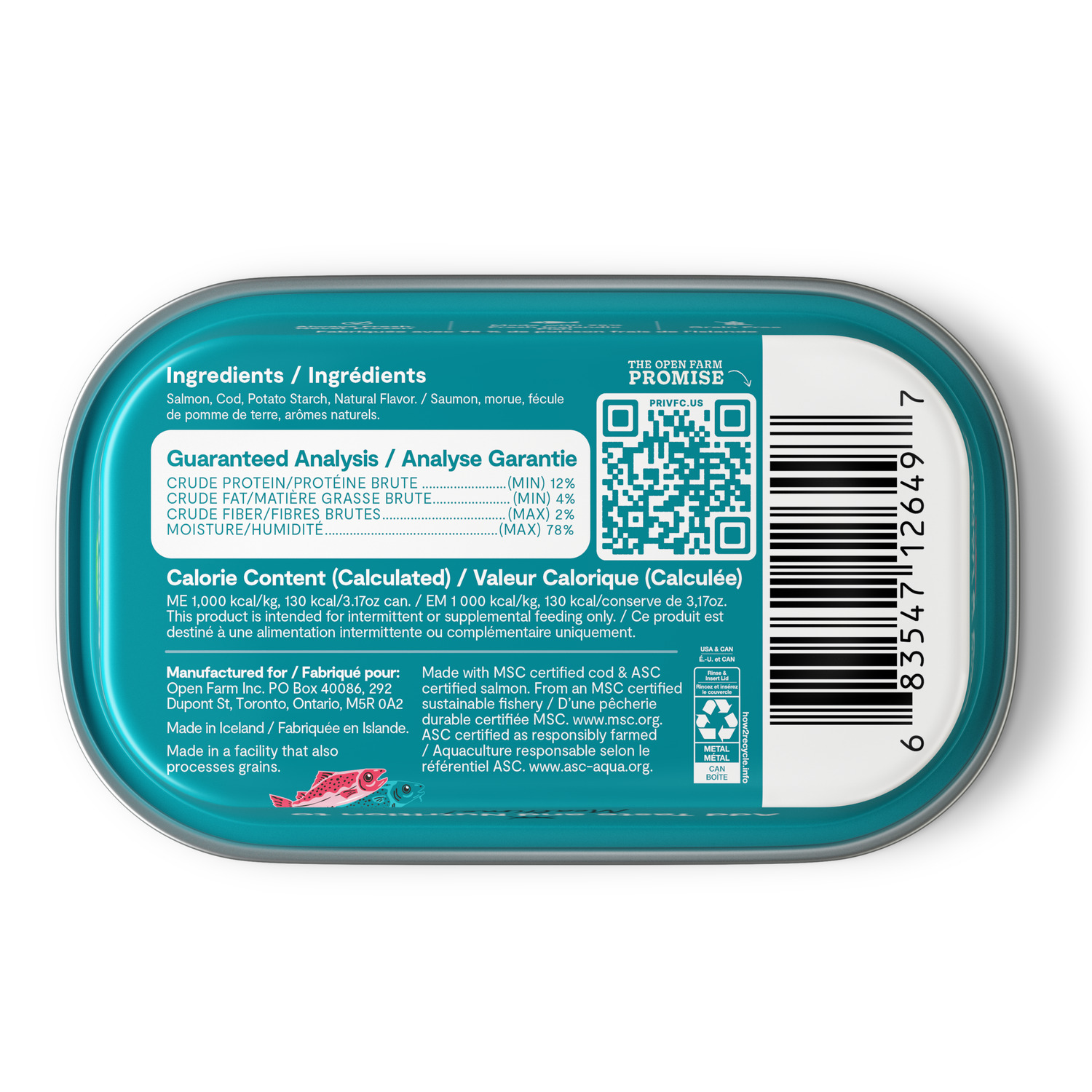 Open Farm Salmon & Cod Cat Food Topper, 3.17-Oz