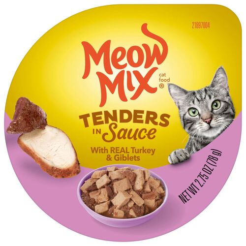 Meow Mix Tenders In Sauce Turkey And Giblets Recipe Wet Cat Food