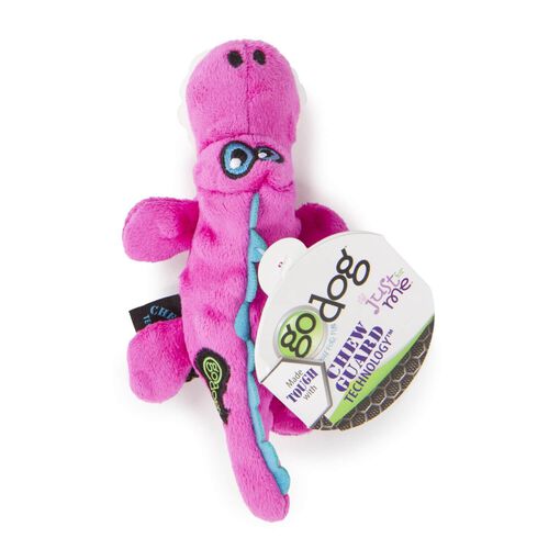 Go Dog Just For Me Gators Squeaky Plush Dog Toy - Pink  Mini