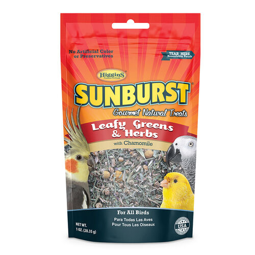 Sunburst Gourmet Treats Leafy Greens & Herbs Bird Treat