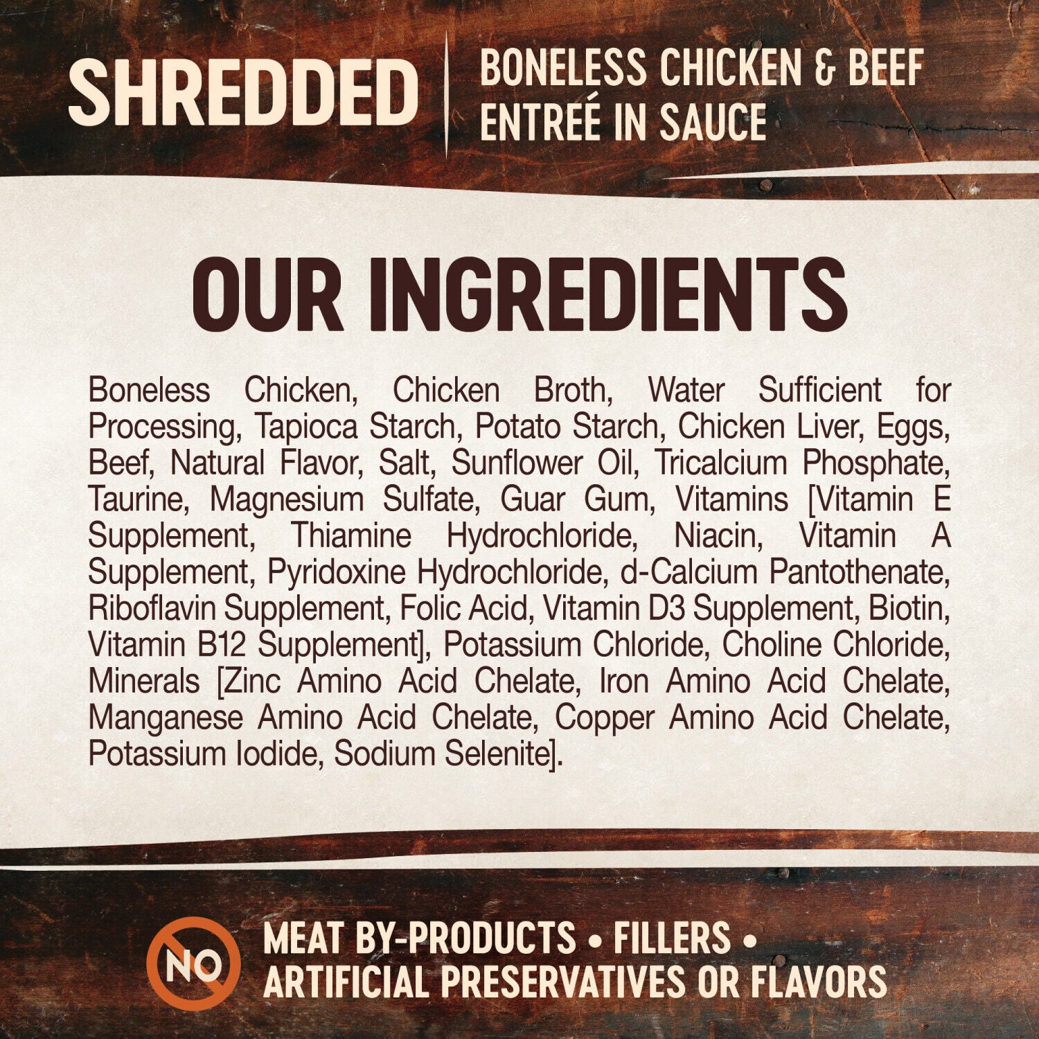 Wellness Core Signature Selects Shredded Adult Wet Cat Food Grain-Free Chicken & Beef Entree, Natural, Protein-Rich, 5.3 Ounce