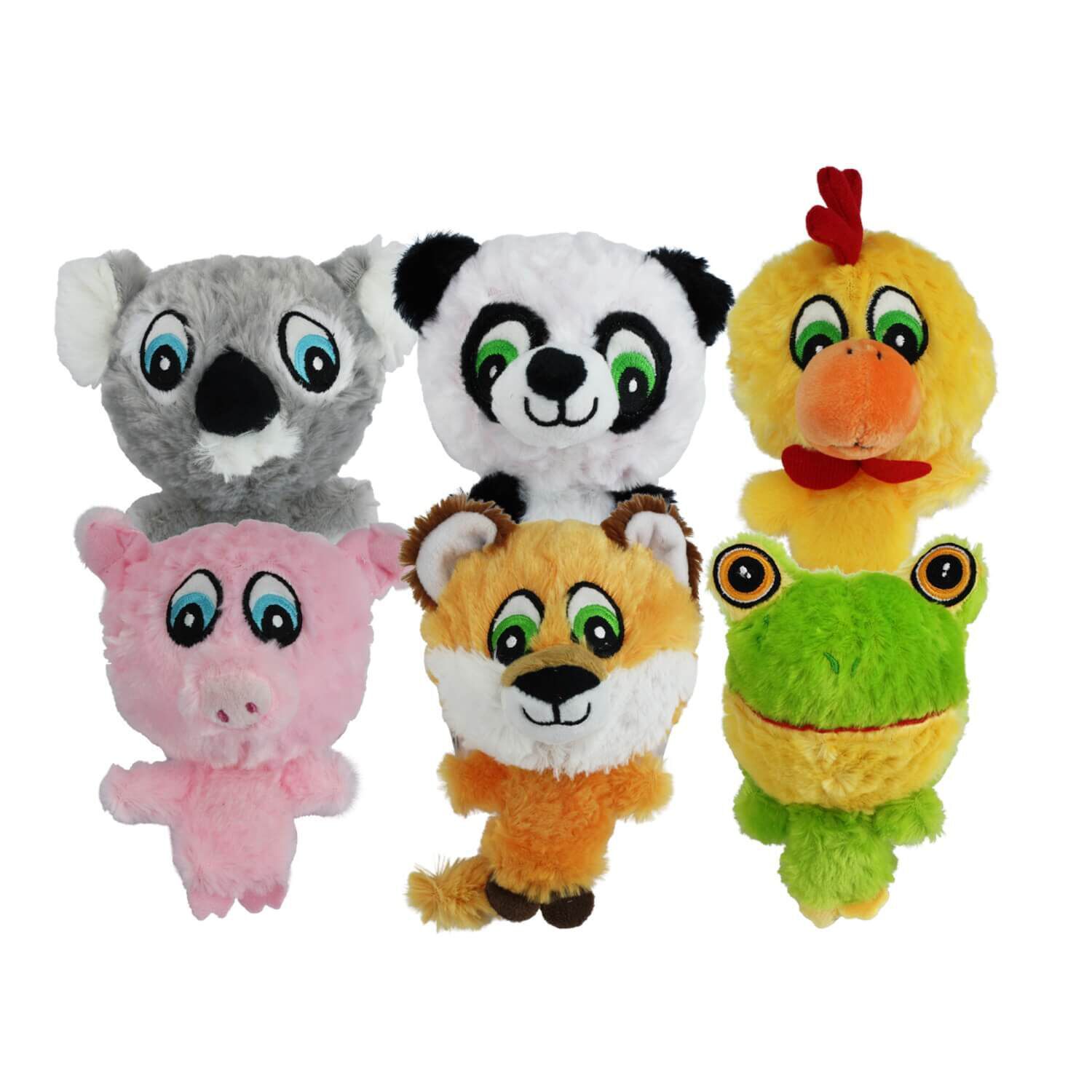 Multipet Knobby Noggins Plush Dog Toy, 5In - Assorted, 1 Each