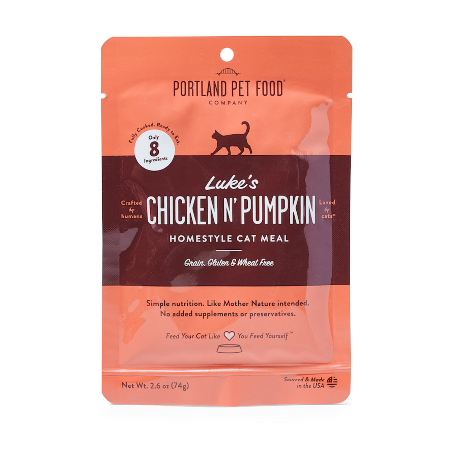 Portland Pet Food Company Luke's Chicken N' Pumpkin Grain, Gluten, & Wheat Free Wet Cat Food, 2.6Oz