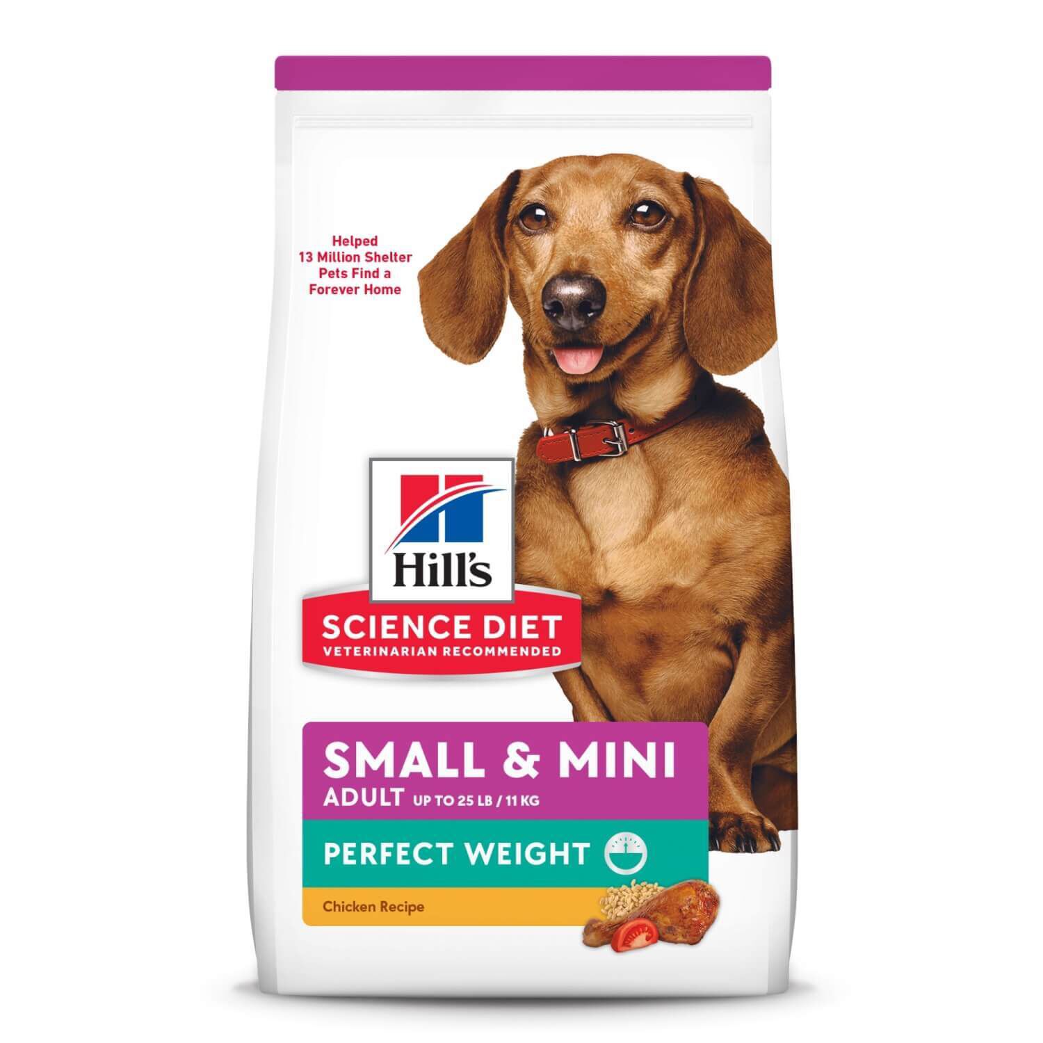 Hill's Science Diet Adult Perfect Weight Small & Mini Chicken Recipe Dry Dog Food, 4-Lb Bag