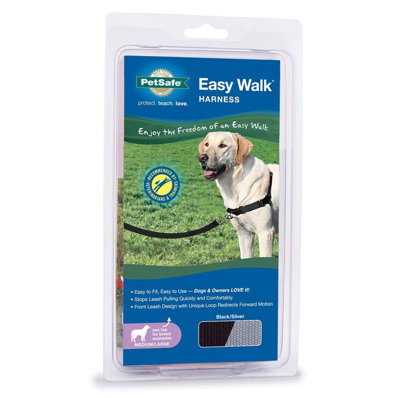 Pet Safe® Easy Walk® Harness, No Pull Dog Harness, Medium/Large, Black