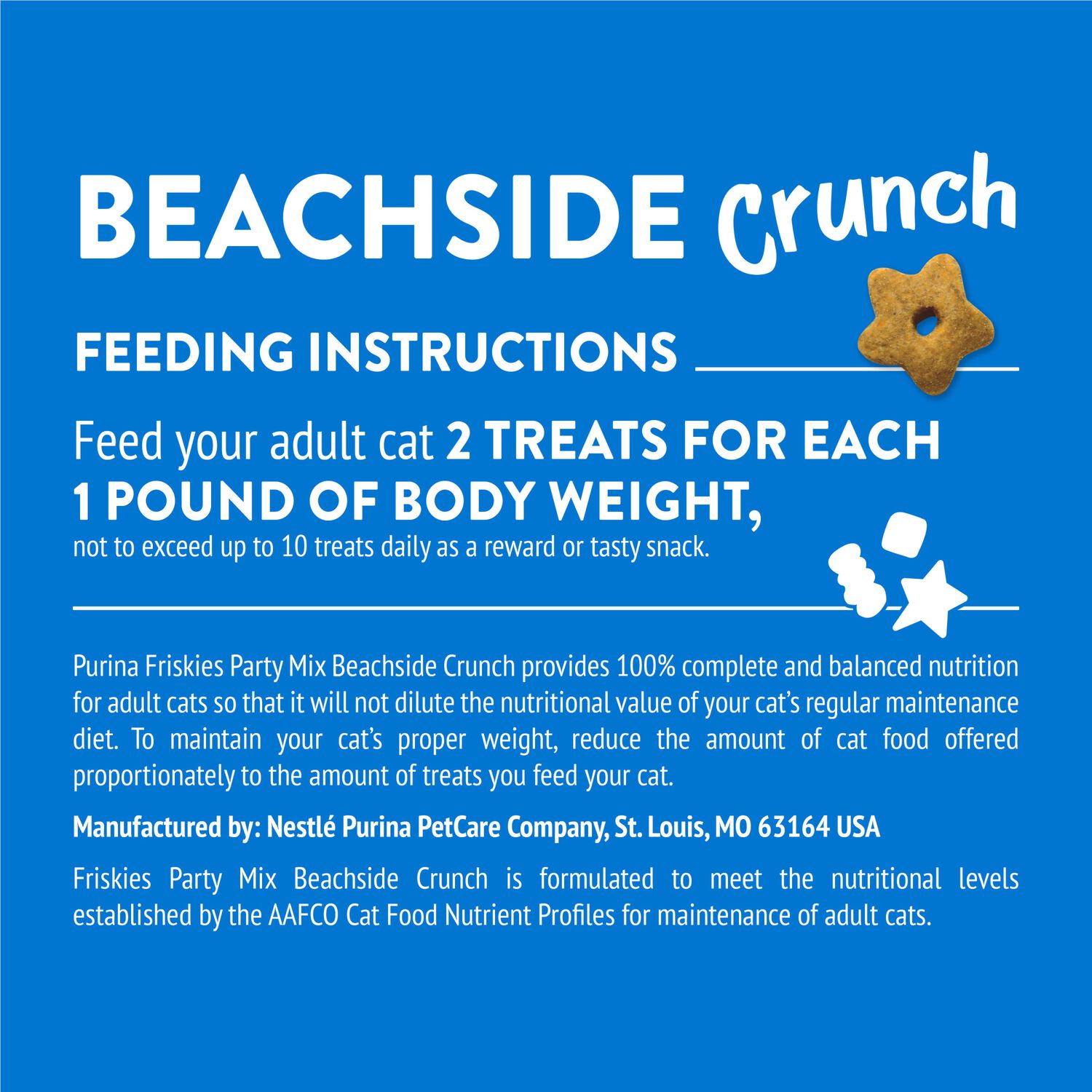 Purina Friskies Party Mix Beachside Crunch With Real Whitefish Crunchy Cat Treats, 30-Oz