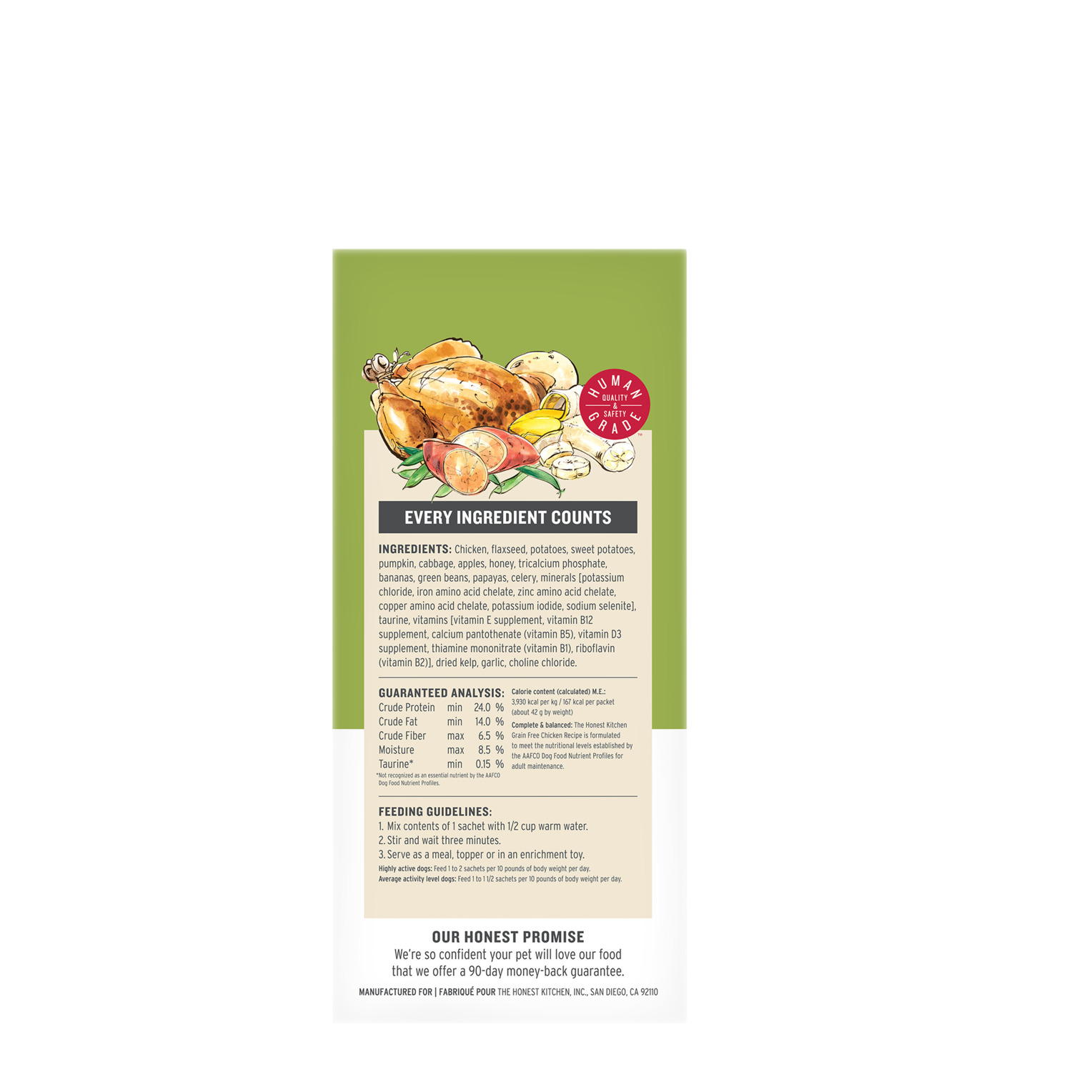 The Honest Kitchen Wholemade Grain-Free Chicken Recipe Dehydrated Dog Food, 1.5-Oz