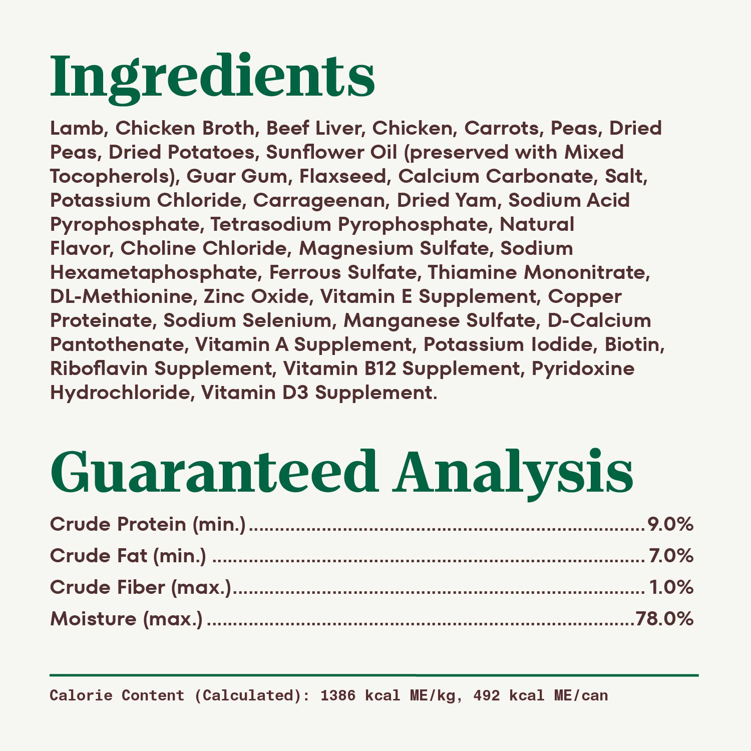 Nutro Premium Loaf Savory Lamb, Carrot & Pea Recipe Wet Dog Food, 12.5-Oz