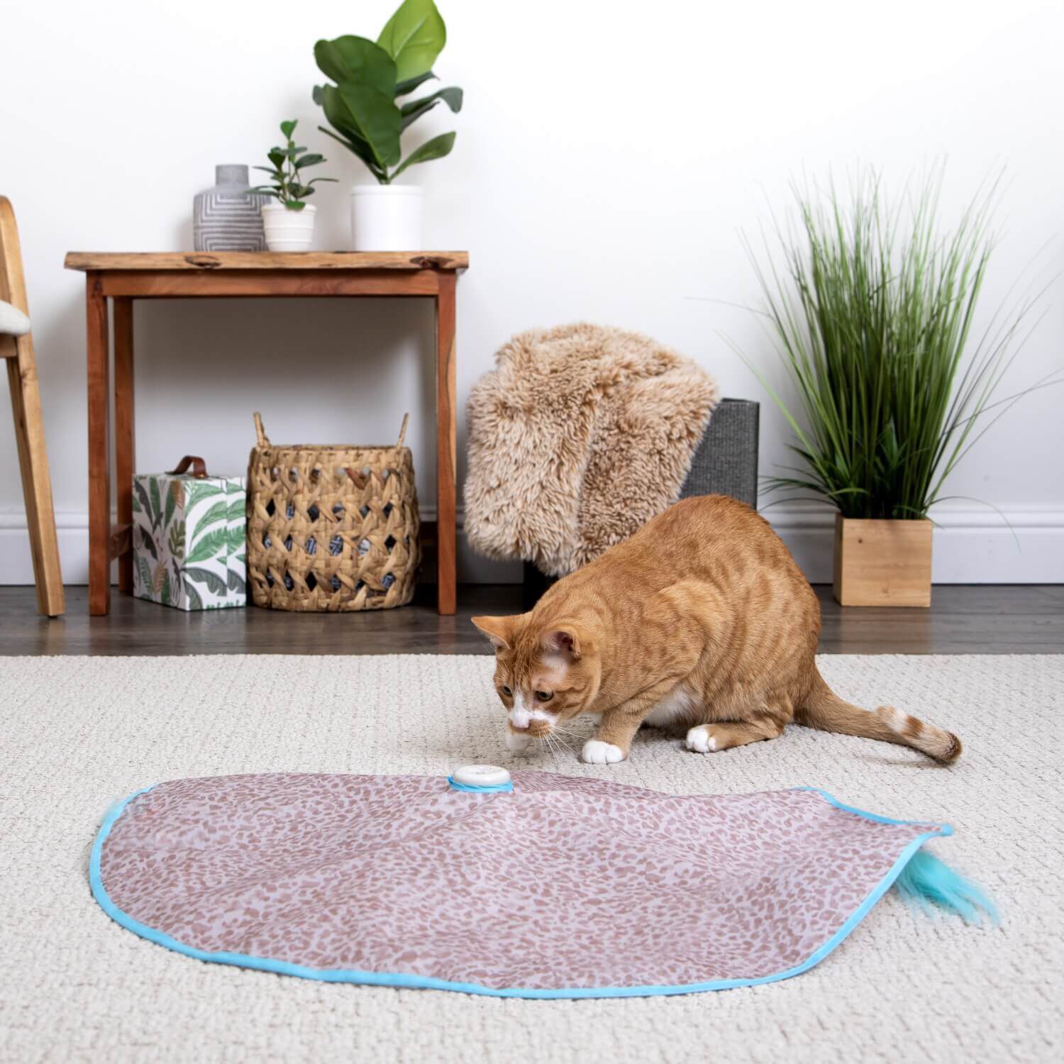 Instincts By Smartykat&reg; Hidden Hijinks Electronic Motion Concealed Teaser Wand Cat Toy, Battery Powered