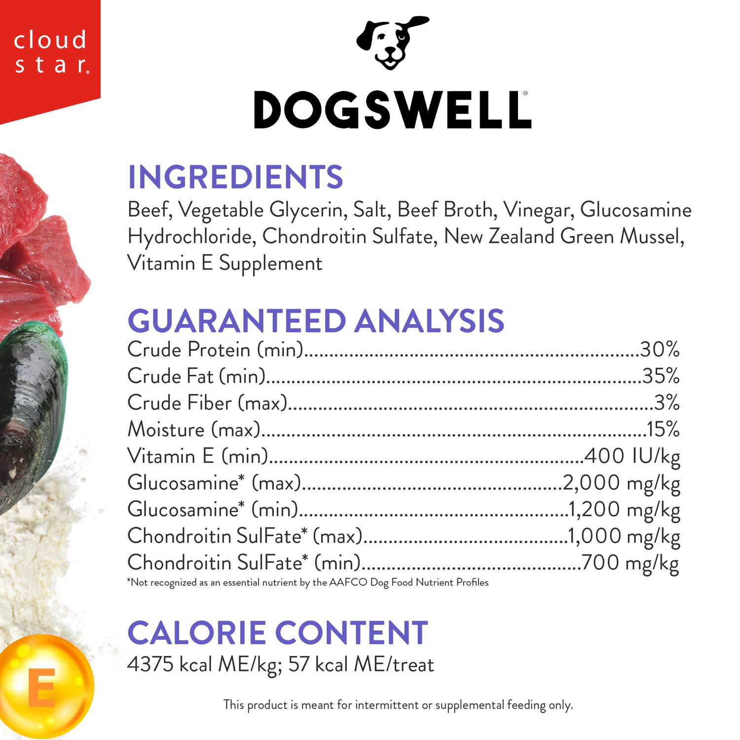 Dogswell Hip & Joint Single-Ingredient Jerky Dog Treats, Beef, 10-Oz