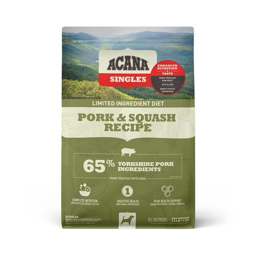 Singles Pork & Squash Recipe Dog Food