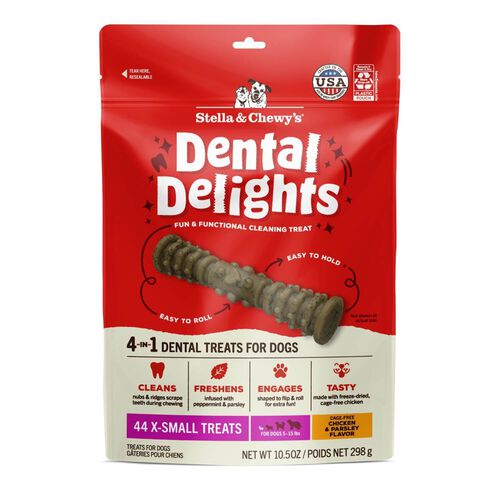 Stella & Chewy'S Dental Delights Dog Treats, Extra Small, 44 Count
