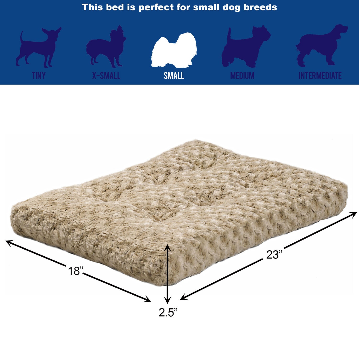 Midwest Quiet Time Ombre Mocha Swirl Fur Dog Bed, 42"