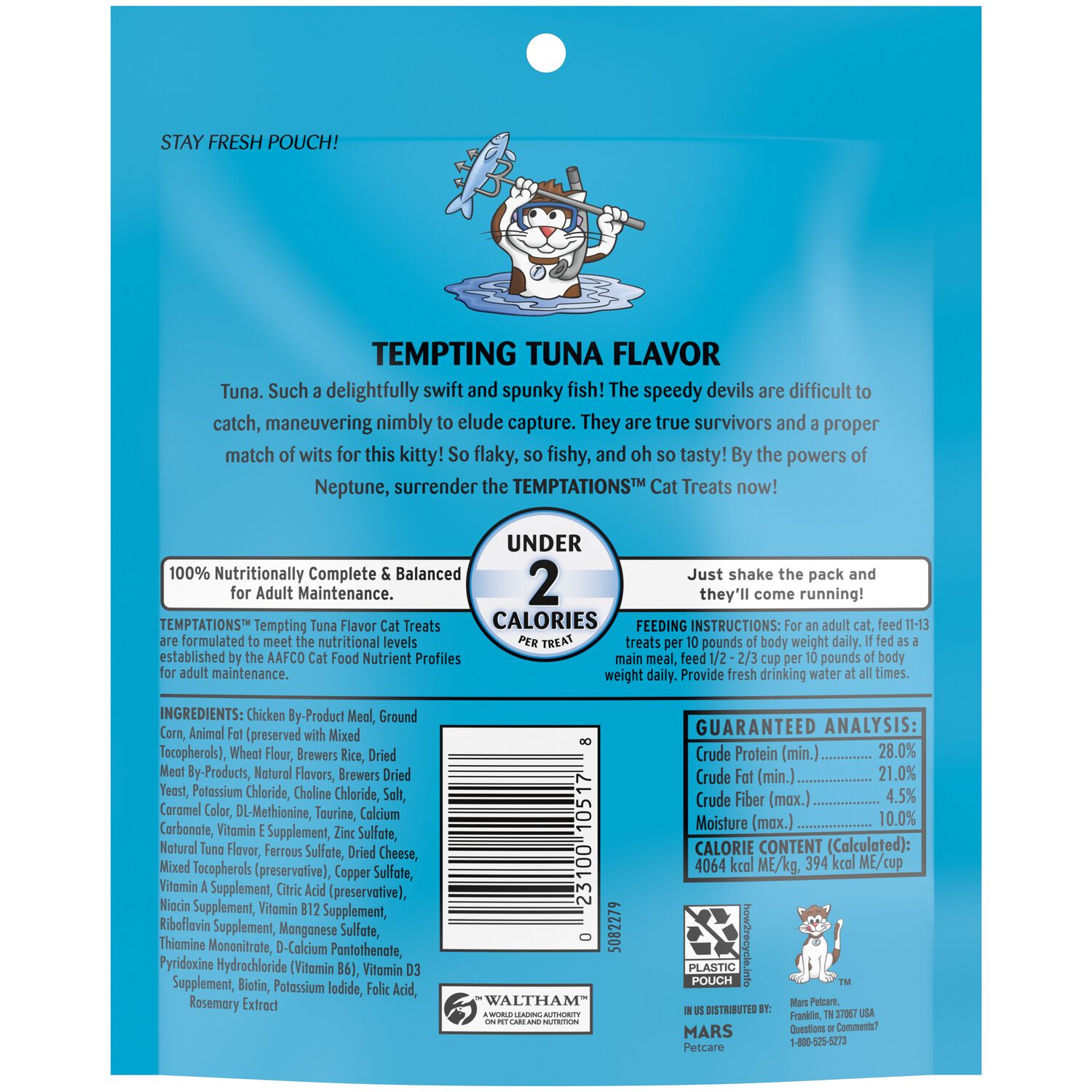 Temptations Classic Crunchy & Soft Tempting Tuna Flavor Cat Treats, 6.3-Oz