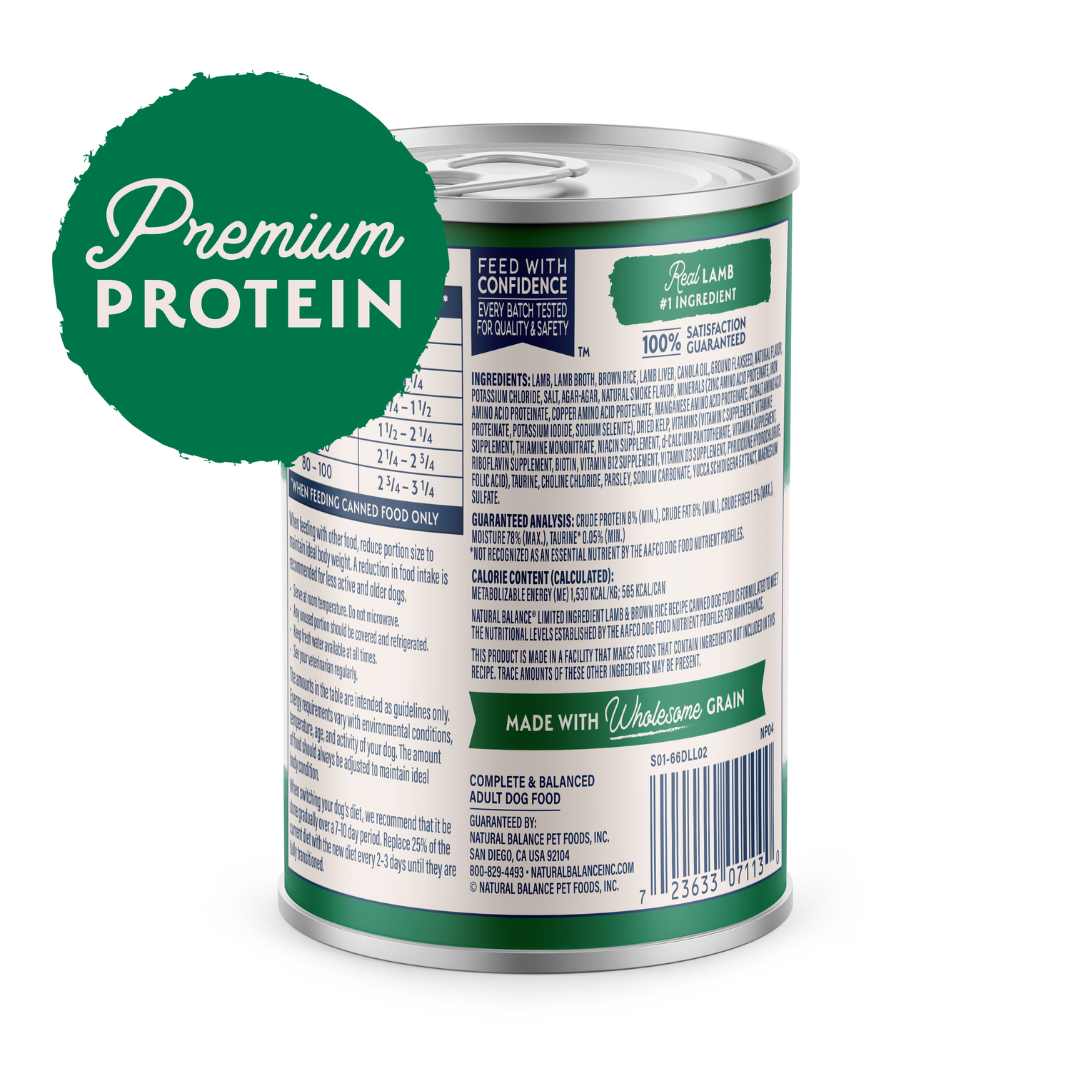 Natural Balance Limited Ingredient Lamb & Brown Rice Recipe Adult Wet Dog Food, 13-Oz