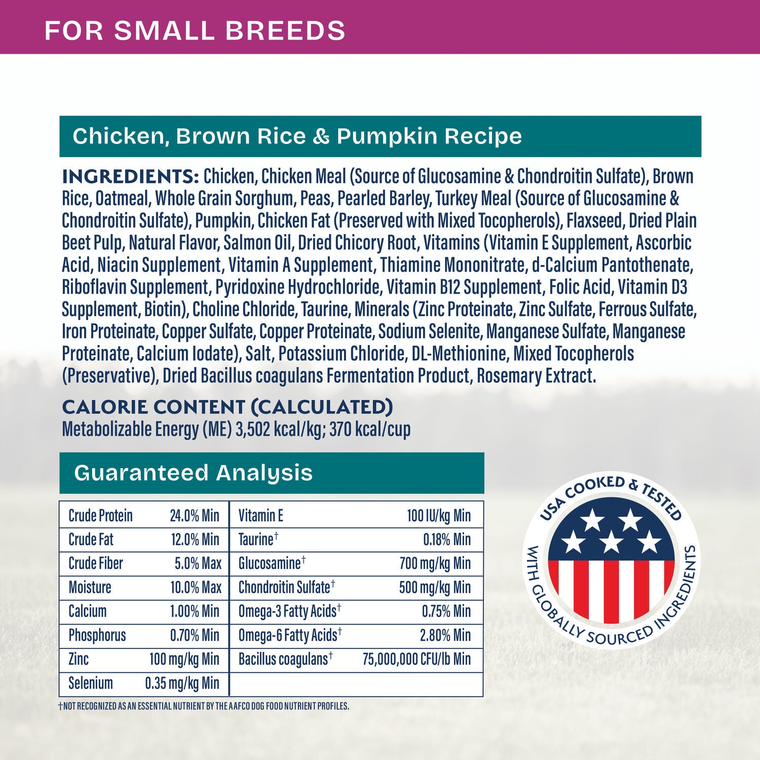 Natural Balance Health Protection Small Breed Dry Dog Food, Chicken, Brown Rice & Pumpkin Recipe, 4-Lbs.