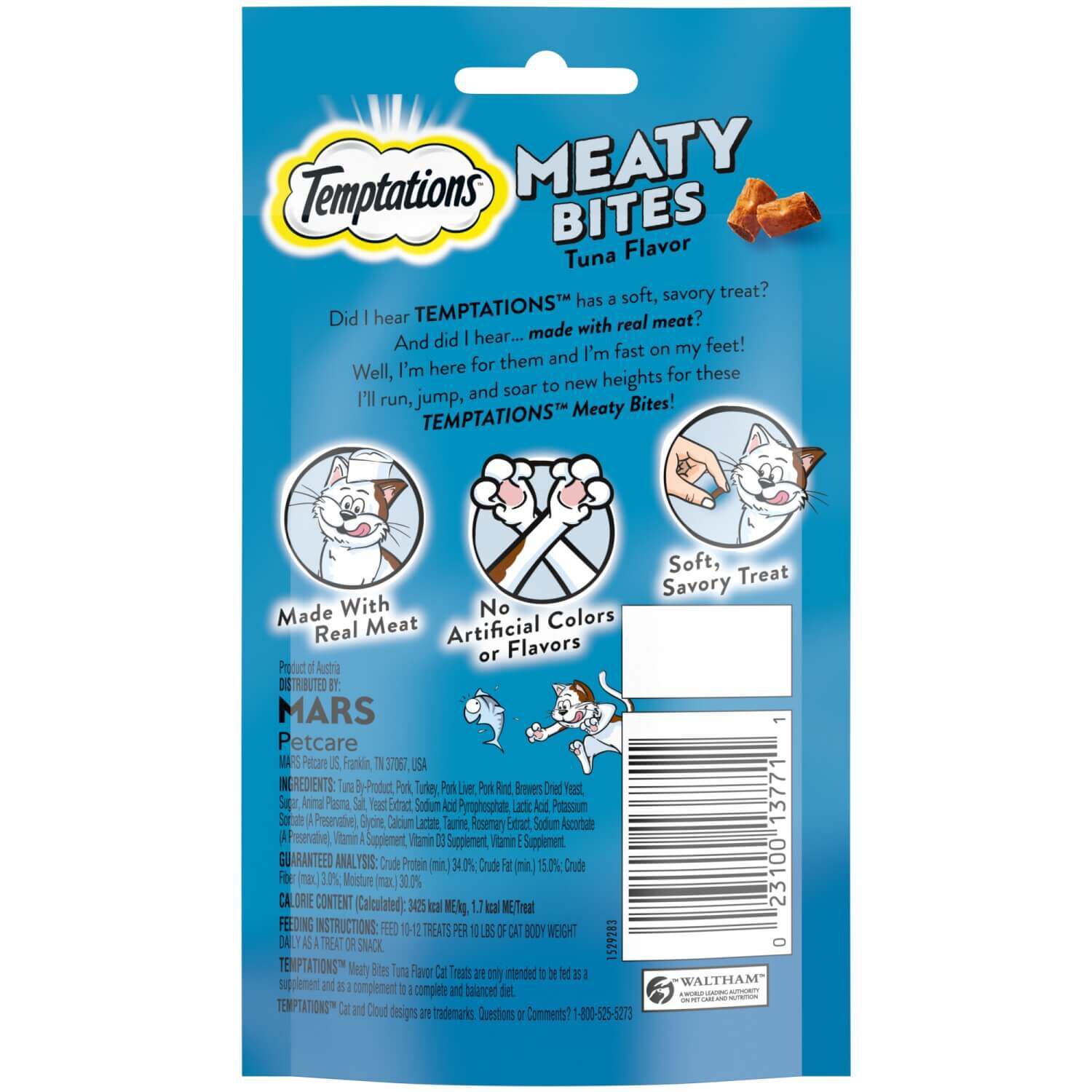 Temptations Meaty Bites Soft & Savory Cat Treats, Tuna Flavor