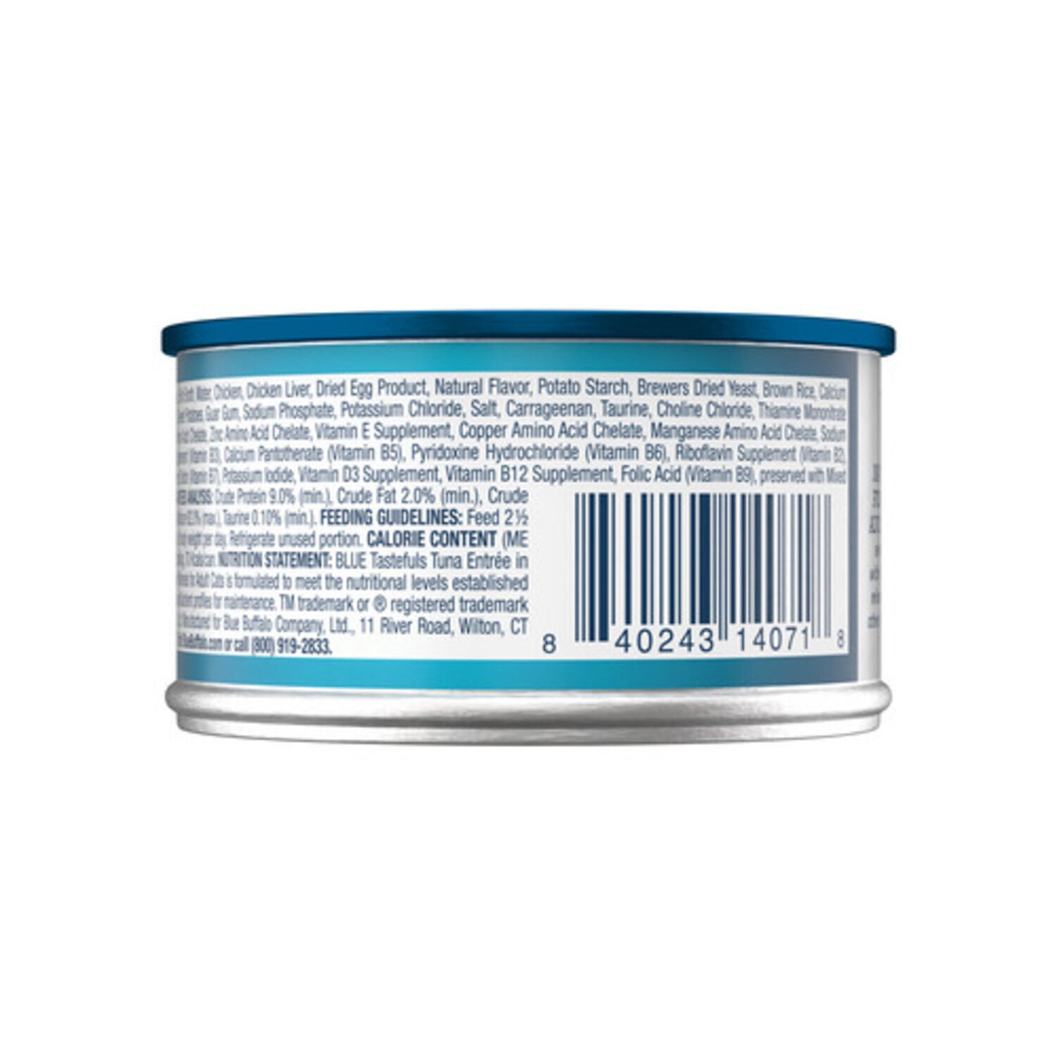 Blue Buffalo Tastefuls Adult Wet Cat Food, Tuna Entree In Gravy Morsels, 3-Oz