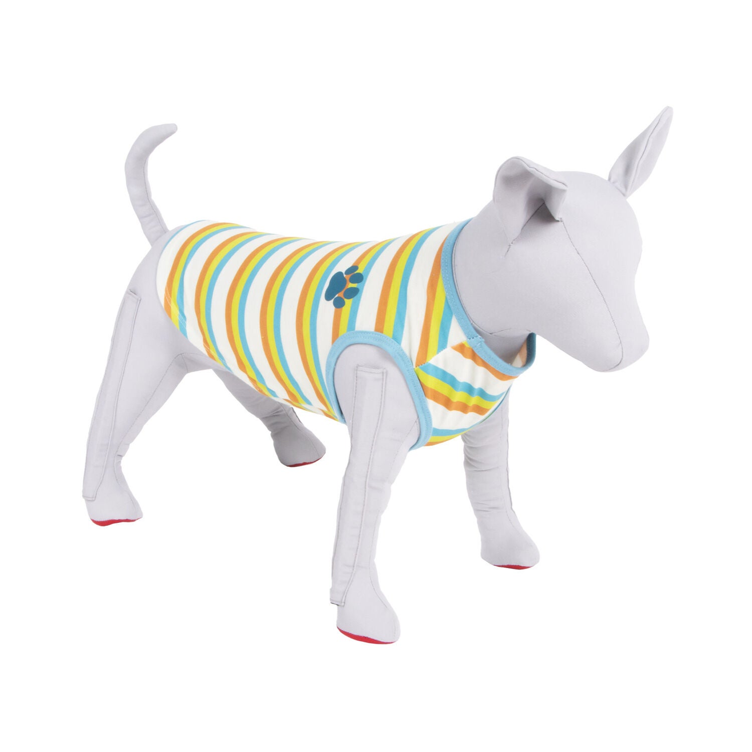 Bailey & Bella Multi-Colored Retro Stripes Tank Top Dog Shirt, Extra Large