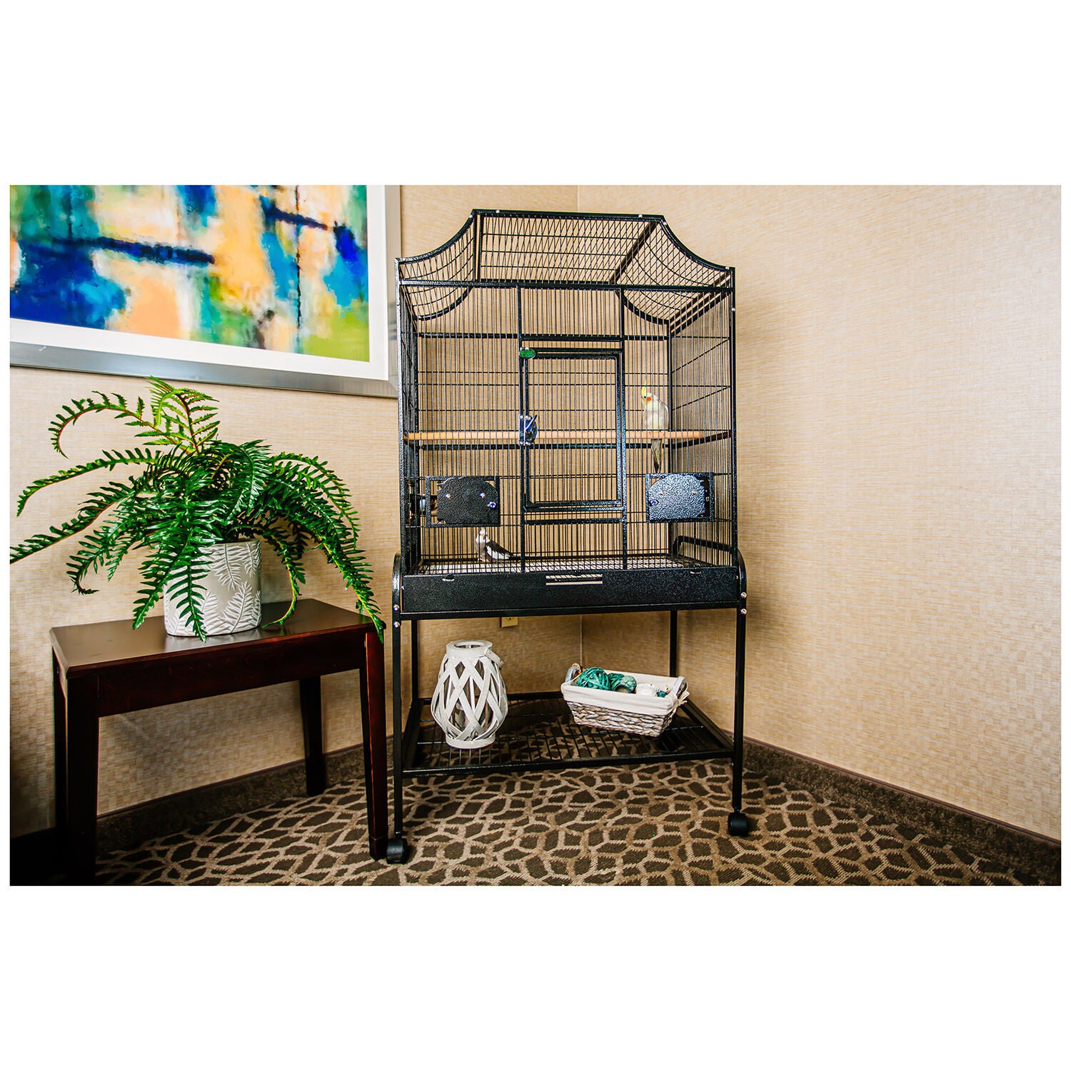 A&E Cage Elegant Flight Bird Cage, Black