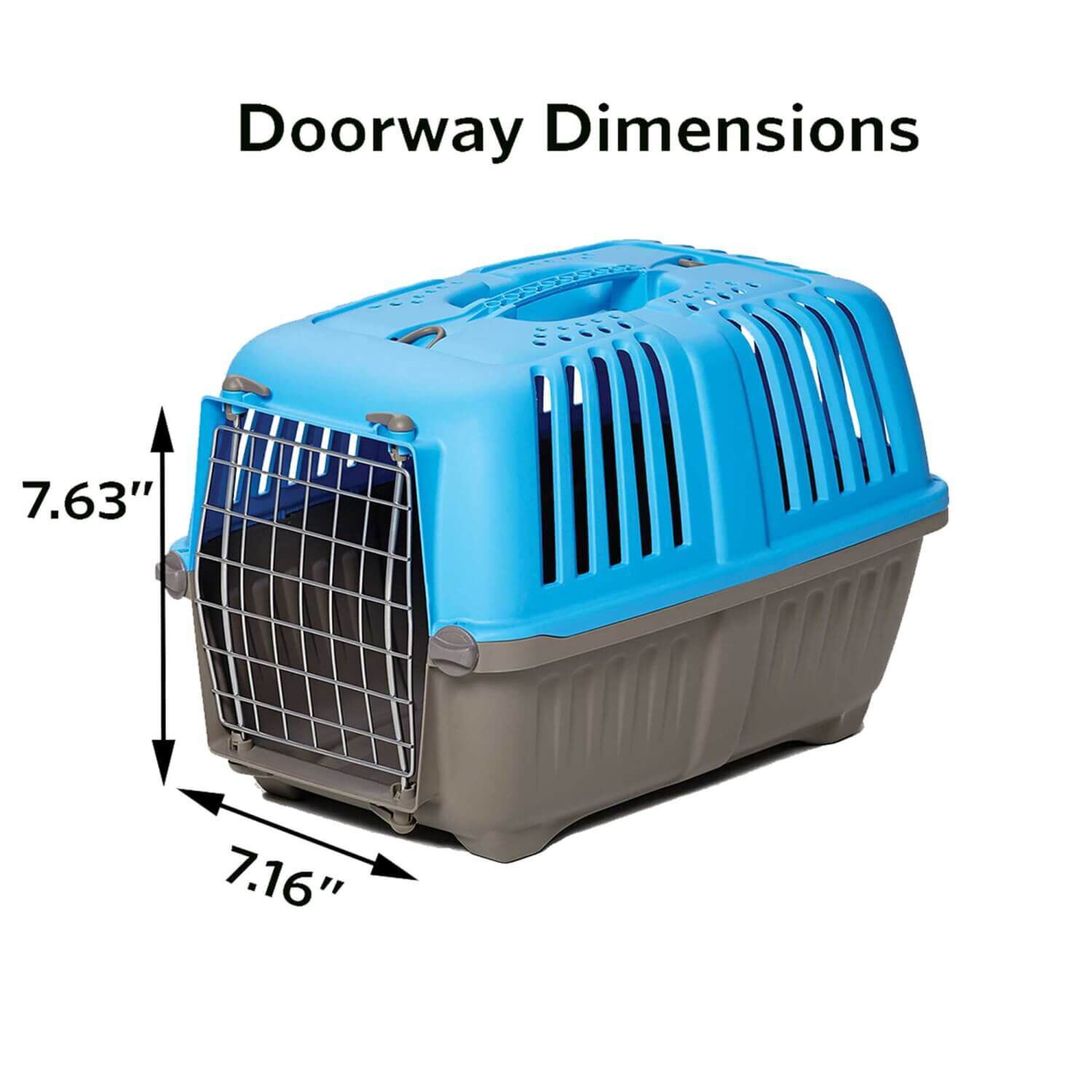 Midwest Spree Blue Plastic Hard Sided Pet Carrier 24in Pet Supermarket